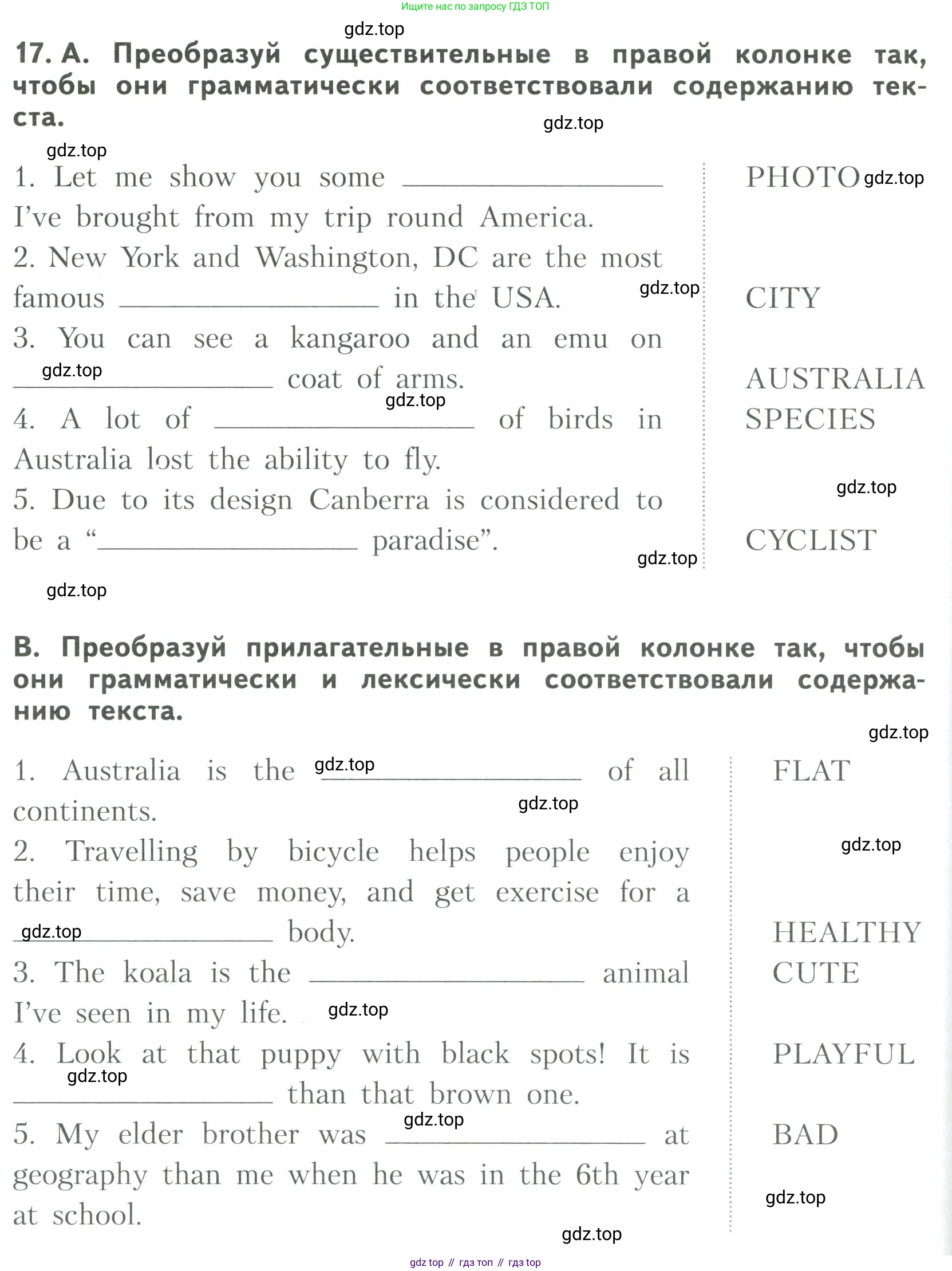ГДЗ Английский язык (english), 6 класс Тренировочные упражнения для подготовки к ОГЭ (exam practice), авторы: Афанасьева Ольга Васильевна (Afanasyeva Olga), Михеева Ирина Владимировна (Mikheeva Irina), Баранова Ксения Михайловна (Baranova Ksenia), Пушинина Ирина Владимировна, издательство Просвещение, Москва, 2023, зелёного цвета, страница 78, номер 17, Условие