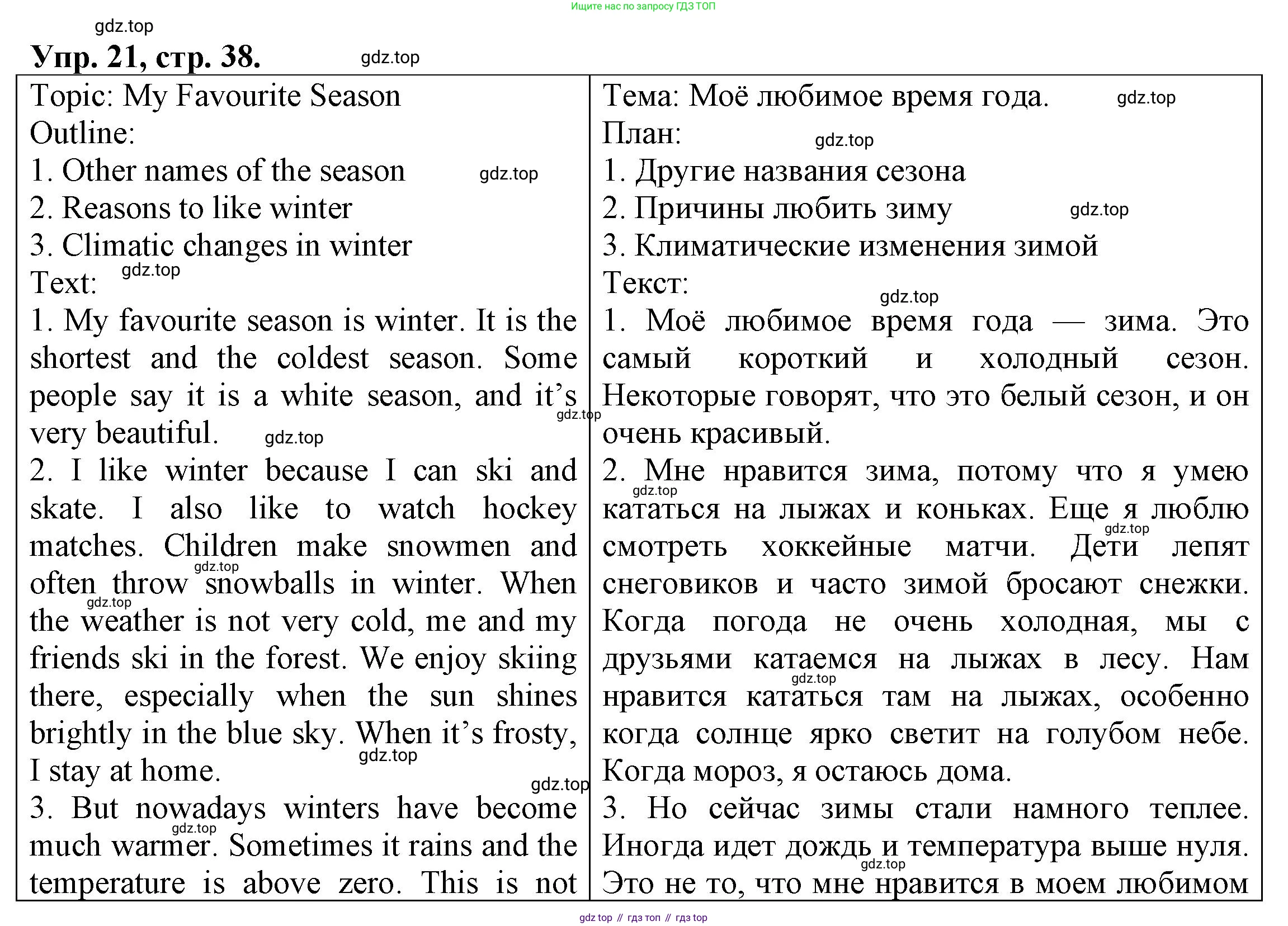 ГДЗ Английский язык (english), 6 класс Тренировочные упражнения для подготовки к ОГЭ (exam practice), авторы: Афанасьева Ольга Васильевна (Afanasyeva Olga), Михеева Ирина Владимировна (Mikheeva Irina), Баранова Ксения Михайловна (Baranova Ksenia), Пушинина Ирина Владимировна, издательство Просвещение, Москва, 2023, зелёного цвета, страница 38, номер 21, Решение