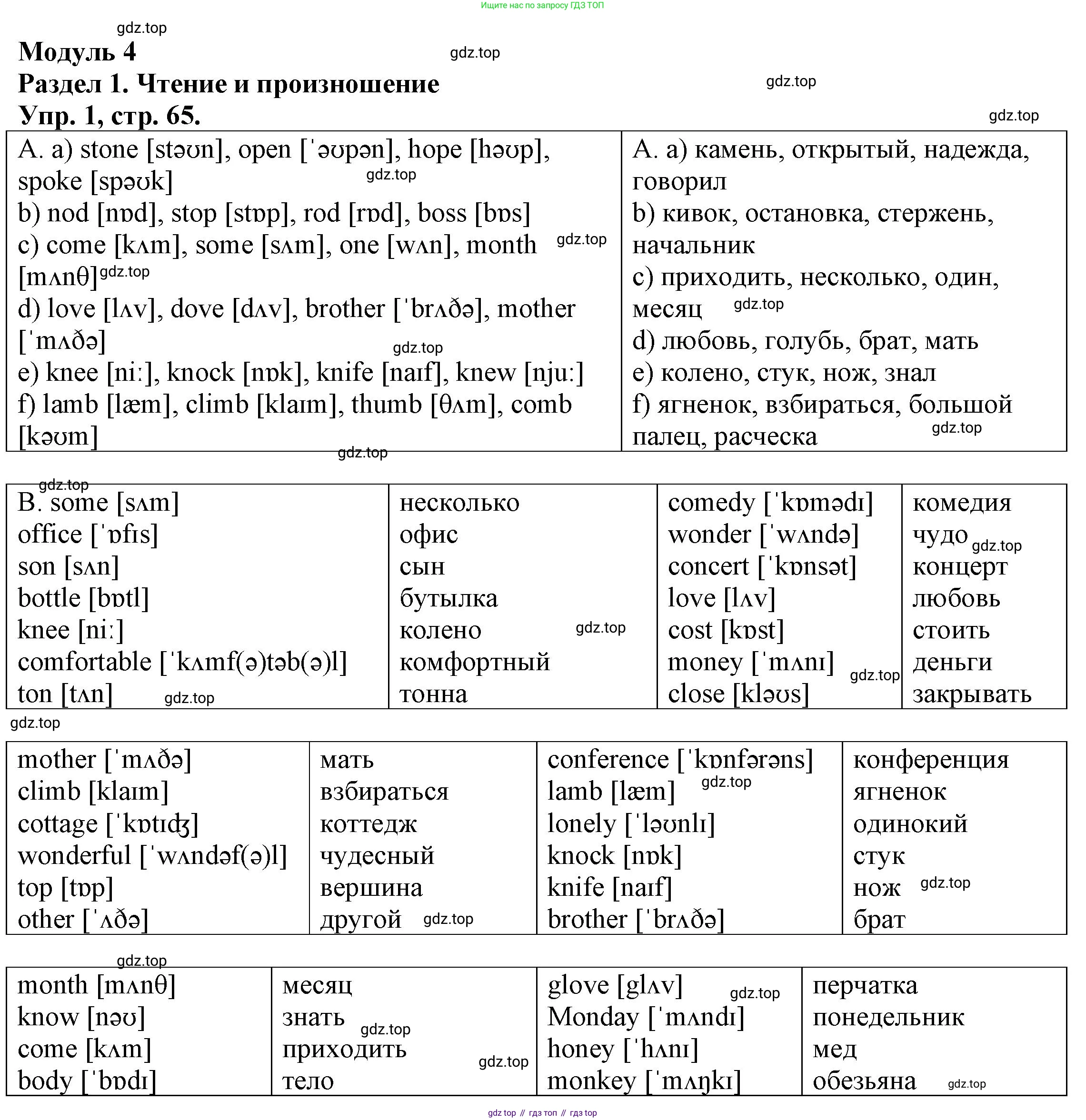 ГДЗ Английский язык (english), 6 класс Тренировочные упражнения для подготовки к ОГЭ (exam practice), авторы: Афанасьева Ольга Васильевна (Afanasyeva Olga), Михеева Ирина Владимировна (Mikheeva Irina), Баранова Ксения Михайловна (Baranova Ksenia), Пушинина Ирина Владимировна, издательство Просвещение, Москва, 2023, зелёного цвета, страница 65, номер 1, Решение