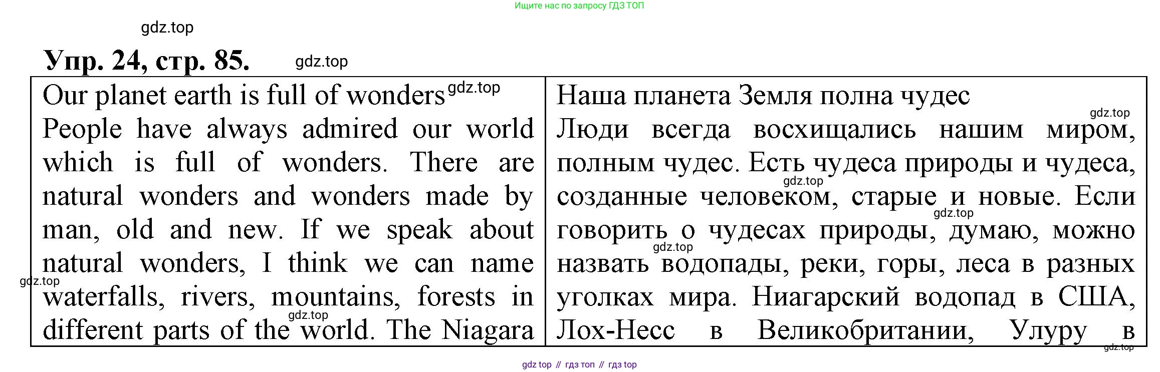 ГДЗ Английский язык (english), 6 класс Тренировочные упражнения для подготовки к ОГЭ (exam practice), авторы: Афанасьева Ольга Васильевна (Afanasyeva Olga), Михеева Ирина Владимировна (Mikheeva Irina), Баранова Ксения Михайловна (Baranova Ksenia), Пушинина Ирина Владимировна, издательство Просвещение, Москва, 2023, зелёного цвета, страница 85, номер 24, Решение