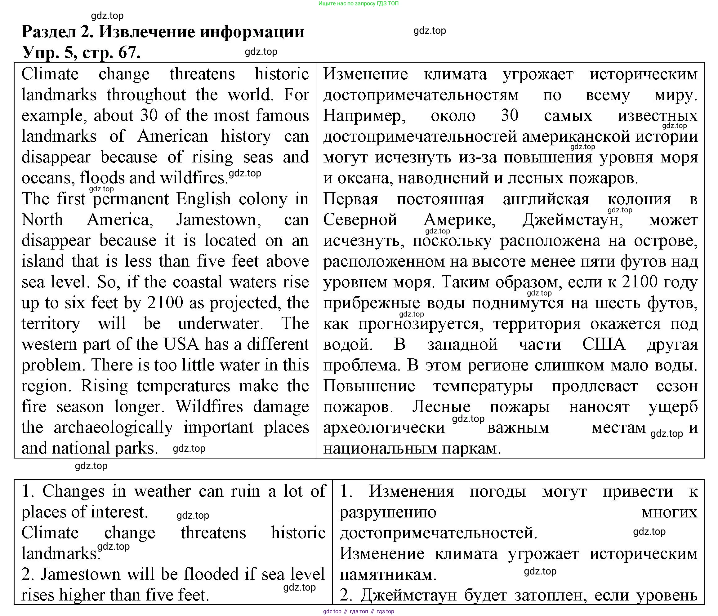 ГДЗ Английский язык (english), 6 класс Тренировочные упражнения для подготовки к ОГЭ (exam practice), авторы: Афанасьева Ольга Васильевна (Afanasyeva Olga), Михеева Ирина Владимировна (Mikheeva Irina), Баранова Ксения Михайловна (Baranova Ksenia), Пушинина Ирина Владимировна, издательство Просвещение, Москва, 2023, зелёного цвета, страница 67, номер 5, Решение