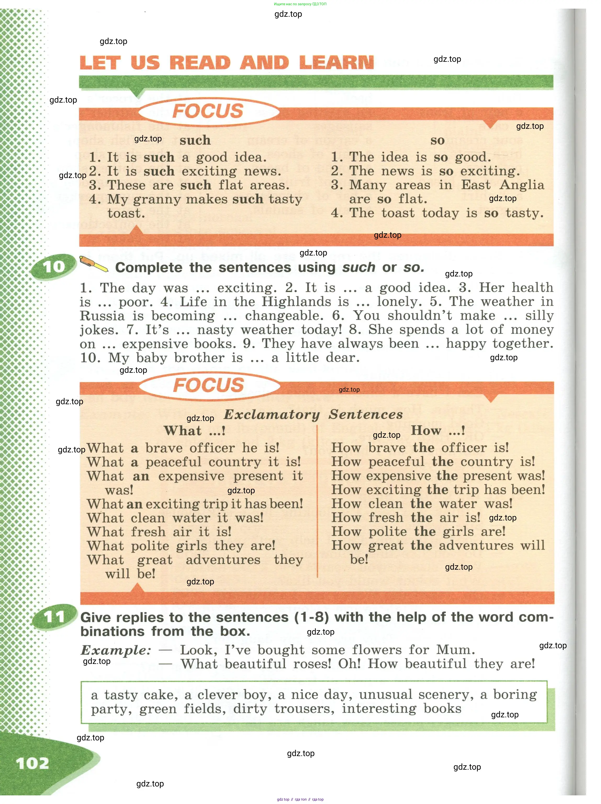 Английский язык (english), 6 класс Учебник (Student's book), авторы: Афанасьева Ольга Васильевна (Afanasyeva Olga), Михеева Ирина Владимировна (Mikheeva Irina), издательство Просвещение, Москва, зелёного цвета, Часть ( Part) 1, страница 102