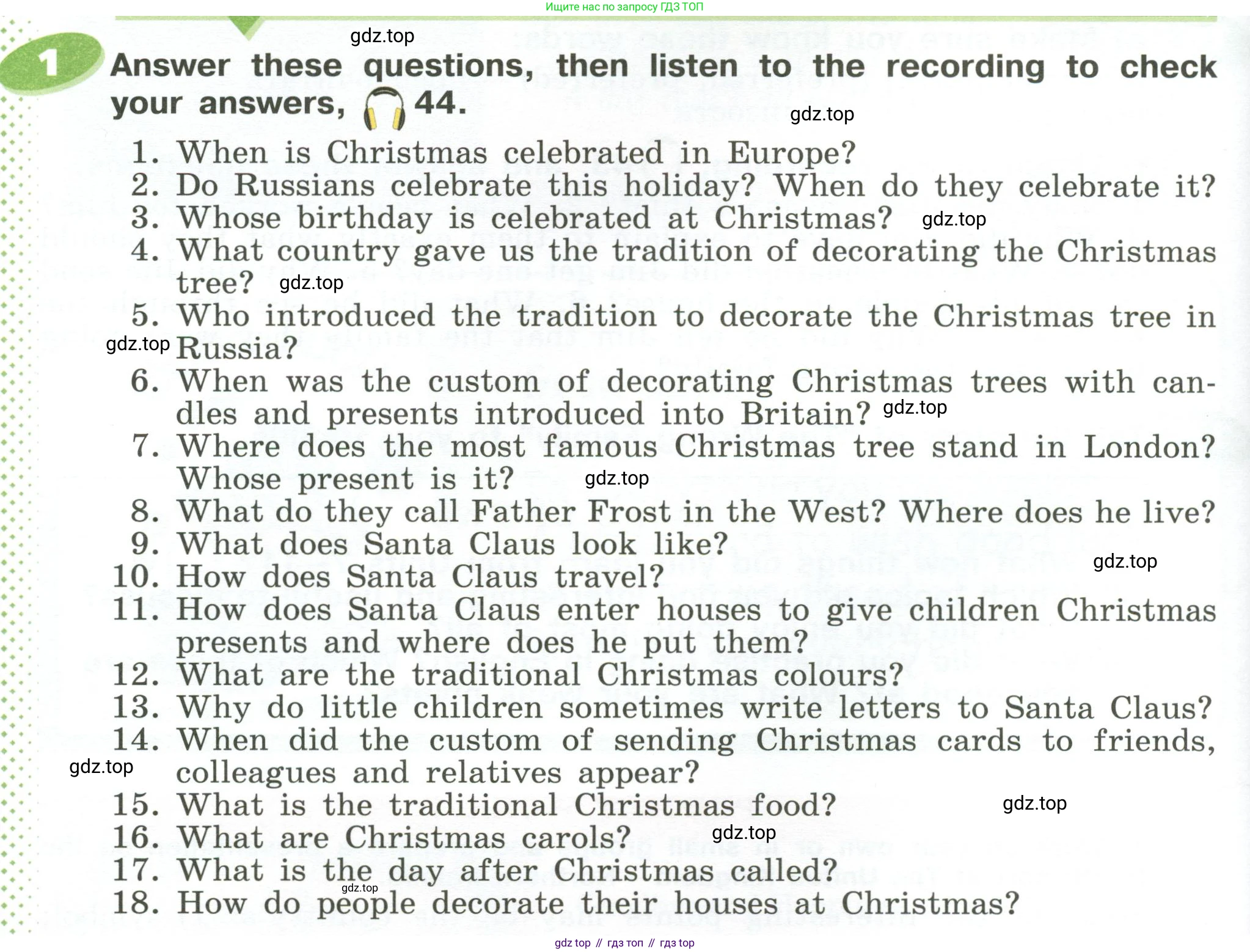 ГДЗ Английский язык (english), 6 класс Учебник (Student's book), авторы: Афанасьева Ольга Васильевна (Afanasyeva Olga), Михеева Ирина Владимировна (Mikheeva Irina), издательство Просвещение, Москва, зелёного цвета, Часть ( Part) 2, страница 28, номер 1, Условие