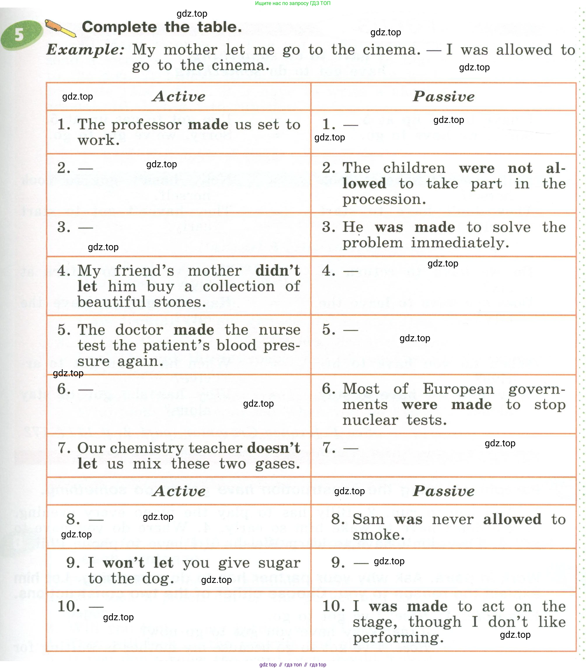 ГДЗ Английский язык (english), 6 класс Учебник (Student's book), авторы: Афанасьева Ольга Васильевна (Afanasyeva Olga), Михеева Ирина Владимировна (Mikheeva Irina), издательство Просвещение, Москва, зелёного цвета, Часть ( Part) 2, страница 53, номер 5, Условие