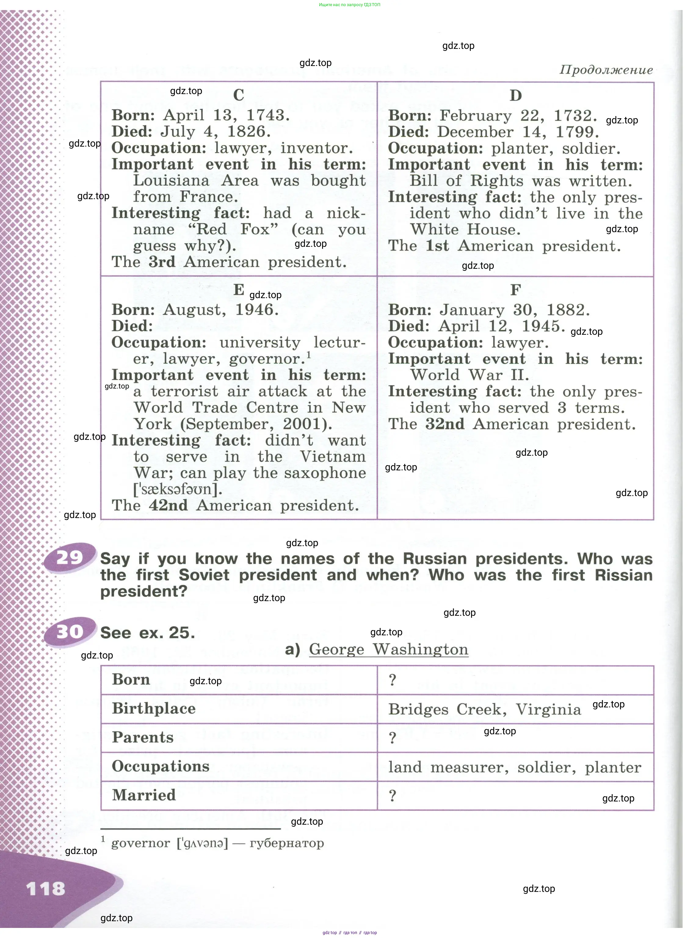 Английский язык (english), 6 класс Учебник (Student's book), авторы: Афанасьева Ольга Васильевна (Afanasyeva Olga), Михеева Ирина Владимировна (Mikheeva Irina), издательство Просвещение, Москва, зелёного цвета, Часть ( Part) 2, страница 118