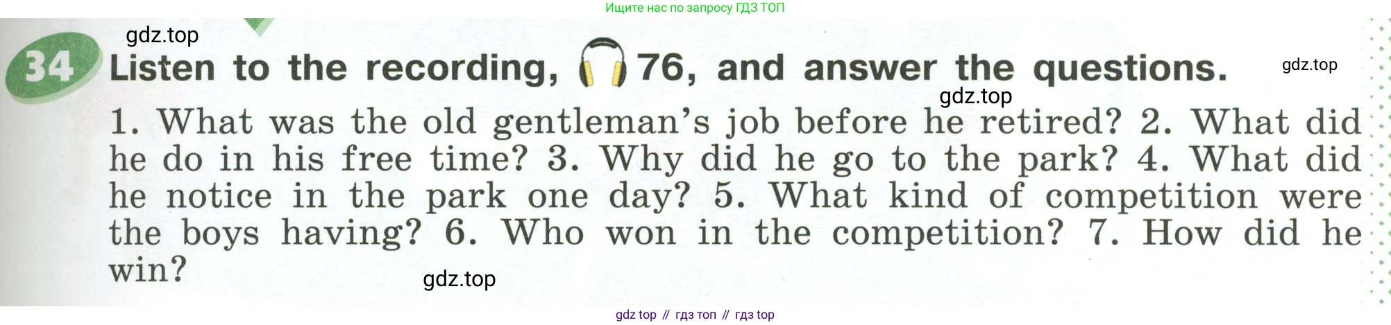 ГДЗ Английский язык (english), 6 класс Учебник (Student's book), авторы: Афанасьева Ольга Васильевна (Afanasyeva Olga), Михеева Ирина Владимировна (Mikheeva Irina), издательство Просвещение, Москва, зелёного цвета, Часть ( Part) 2, страница 157, номер 34, Условие