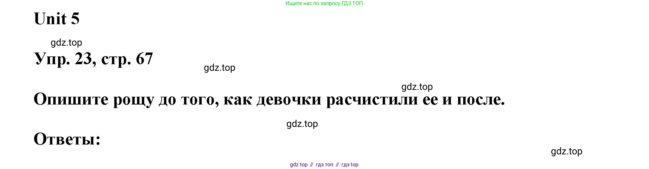 ГДЗ Английский язык (english), 6 класс Учебник (Student's book), авторы: Афанасьева Ольга Васильевна (Afanasyeva Olga), Михеева Ирина Владимировна (Mikheeva Irina), издательство Просвещение, Москва, зелёного цвета, Часть ( Part) 1, страница 67, номер 23, Решение