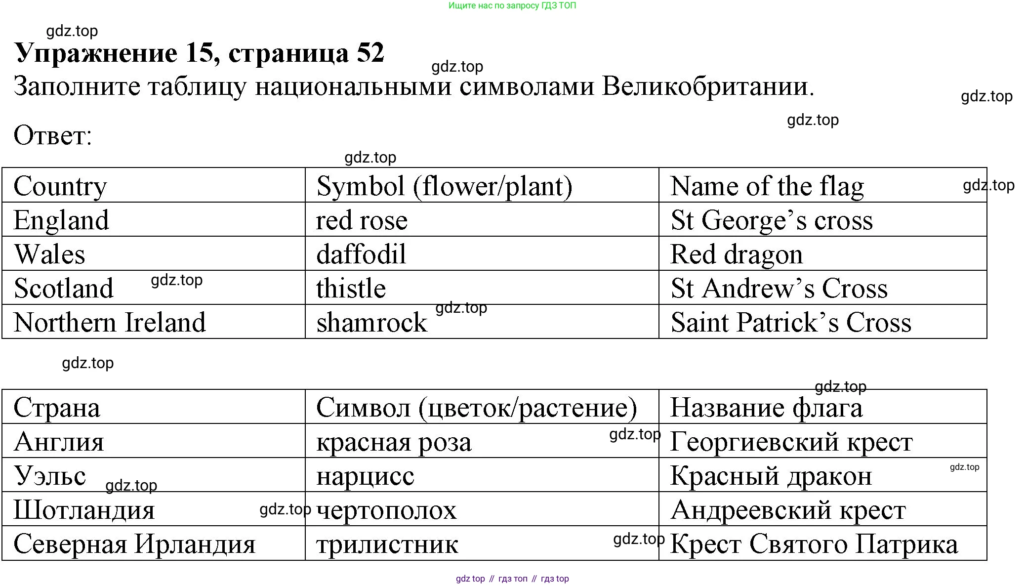 ГДЗ Английский язык (english), 6 класс рабочая тетрадь с контрольными работами (workbook + tests), авторы: Биболетова Мерем Забатовна, Денисенко Ольга Анатольевна, Трубанева Наталия Николаевна, издательство Просвещение, Москва, 2023, страница 53, номер 15, Решение