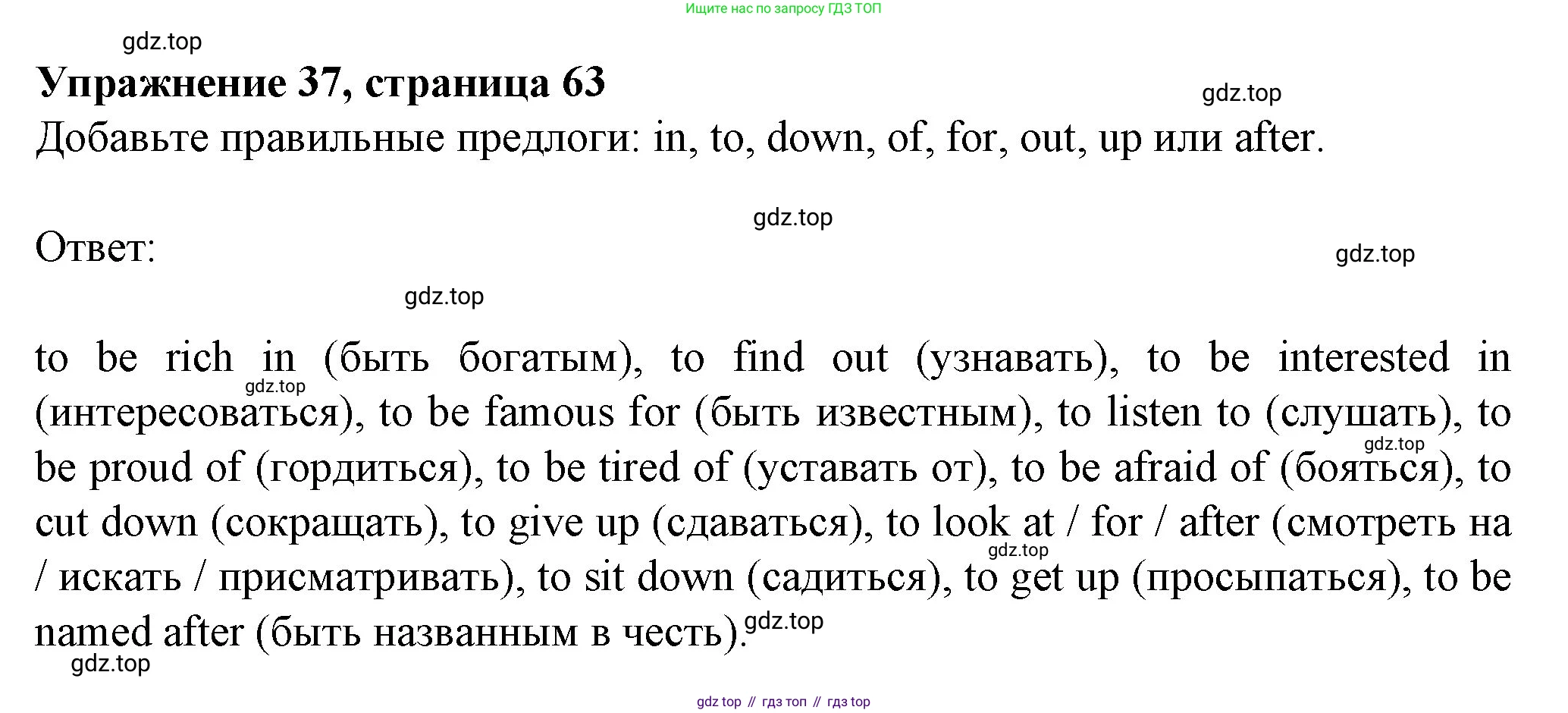 ГДЗ Английский язык (english), 6 класс рабочая тетрадь с контрольными работами (workbook + tests), авторы: Биболетова Мерем Забатовна, Денисенко Ольга Анатольевна, Трубанева Наталия Николаевна, издательство Просвещение, Москва, 2023, страница 63, номер 37, Решение