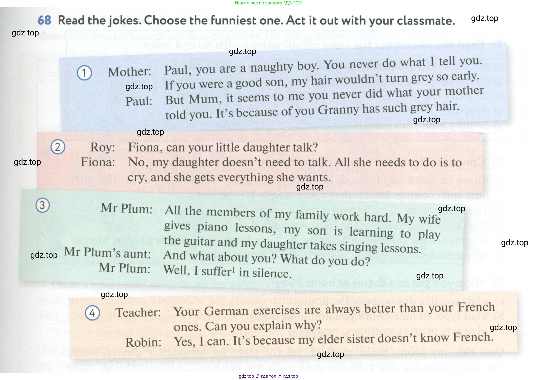 ГДЗ Английский язык (english), 6 класс Учебник (Student's book), авторы: Биболетова Мерем Забатовна, Денисенко Ольга Анатольевна, Трубанева Наталия Николаевна, издательство Просвещение, Москва, 2023, страница 29, номер 68, Условие