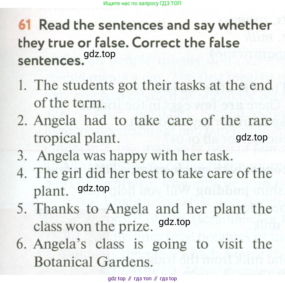 ГДЗ Английский язык (english), 6 класс Учебник (Student's book), авторы: Биболетова Мерем Забатовна, Денисенко Ольга Анатольевна, Трубанева Наталия Николаевна, издательство Просвещение, Москва, 2023, страница 71, номер 61, Условие
