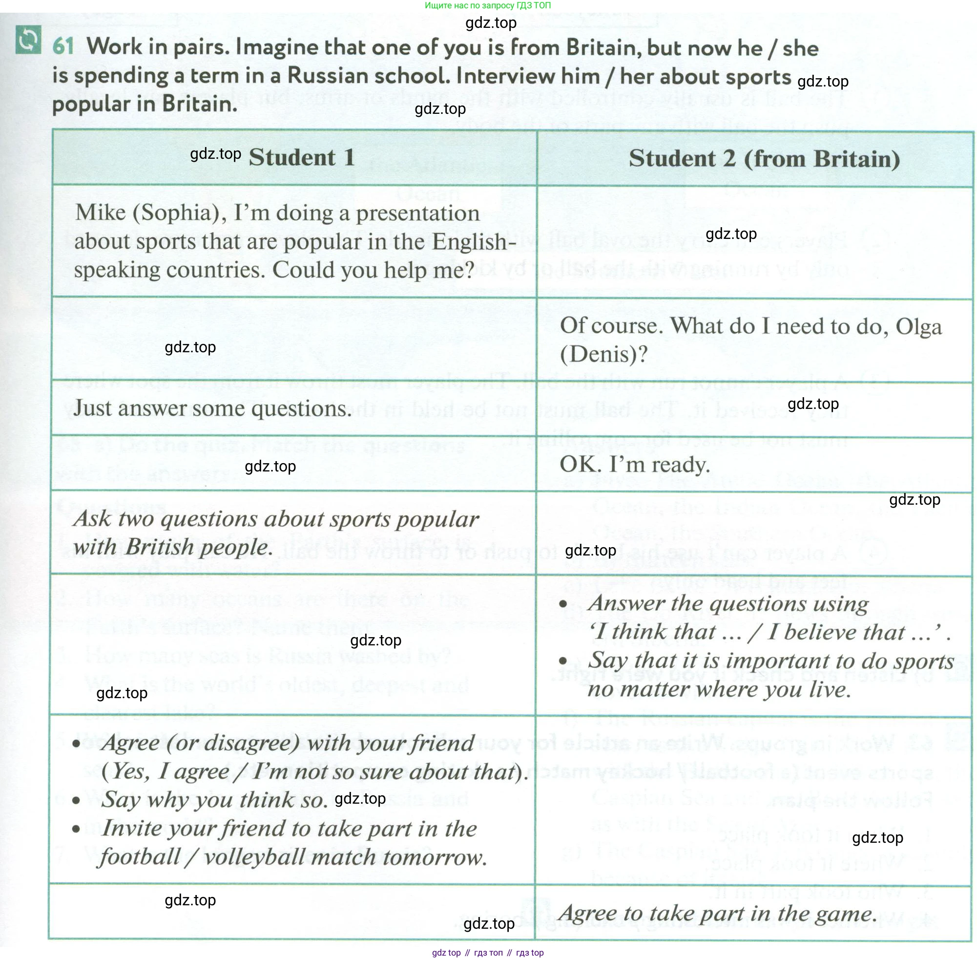 ГДЗ Английский язык (english), 6 класс Учебник (Student's book), авторы: Биболетова Мерем Забатовна, Денисенко Ольга Анатольевна, Трубанева Наталия Николаевна, издательство Просвещение, Москва, 2023, страница 161, номер 61, Условие
