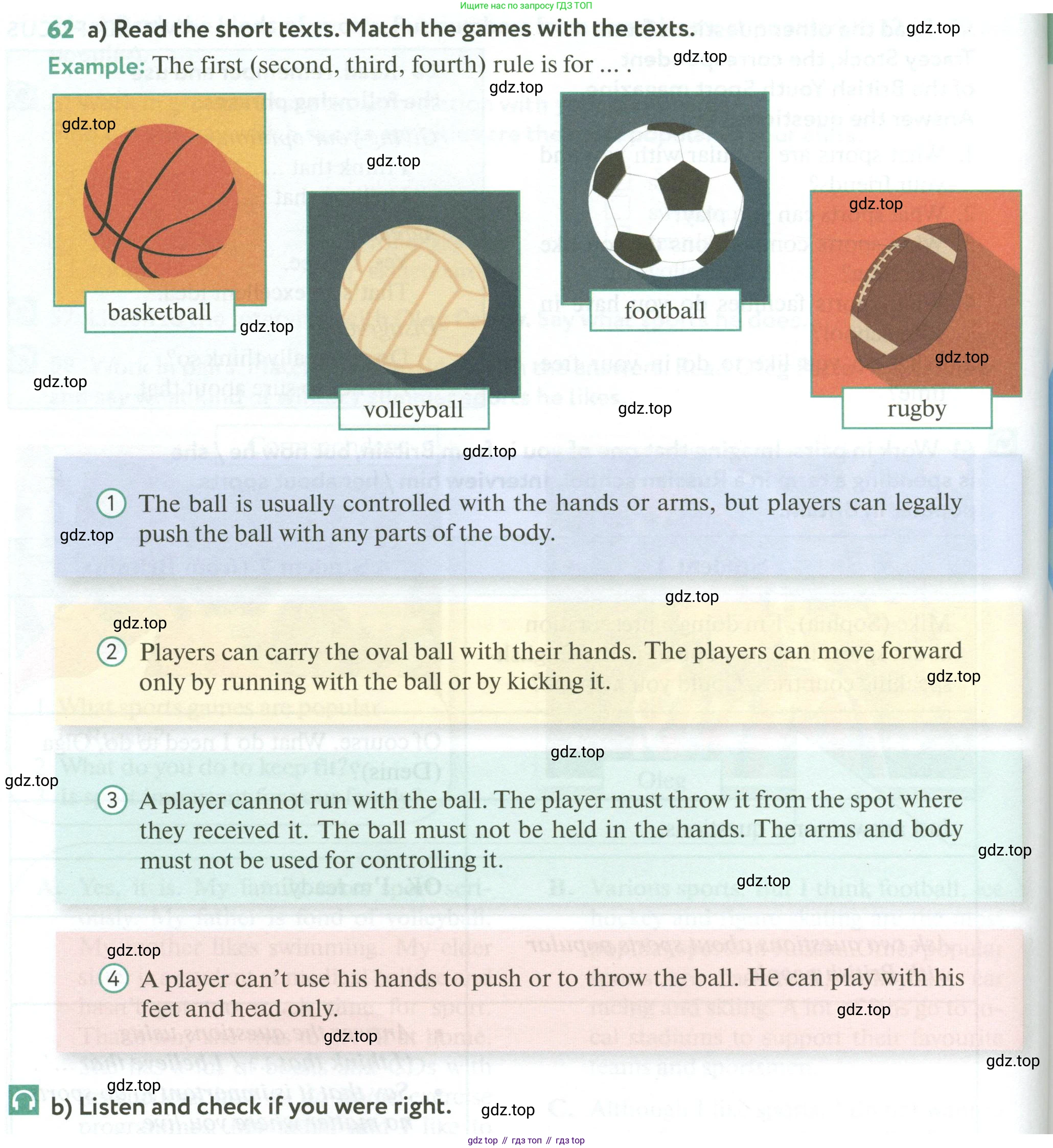 ГДЗ Английский язык (english), 6 класс Учебник (Student's book), авторы: Биболетова Мерем Забатовна, Денисенко Ольга Анатольевна, Трубанева Наталия Николаевна, издательство Просвещение, Москва, 2023, страница 162, номер 62, Условие