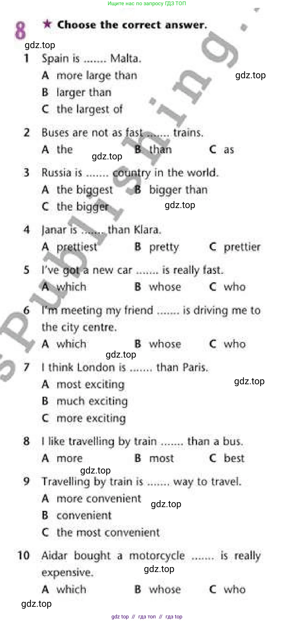 Английский язык (english), 6 класс Рабочая тетрадь (workbook), авторы: Эванс Вирджиния (Evans Virginia), Дули Дженни (Dooley Jenny), Оби Боб (Obee Bob), Мухамеджанова Наталья (Mukhamedjanova Natalya), издательство Express Publishing, Алматы, 2017, зелёного цвета, страница 67, номер 8, Условие