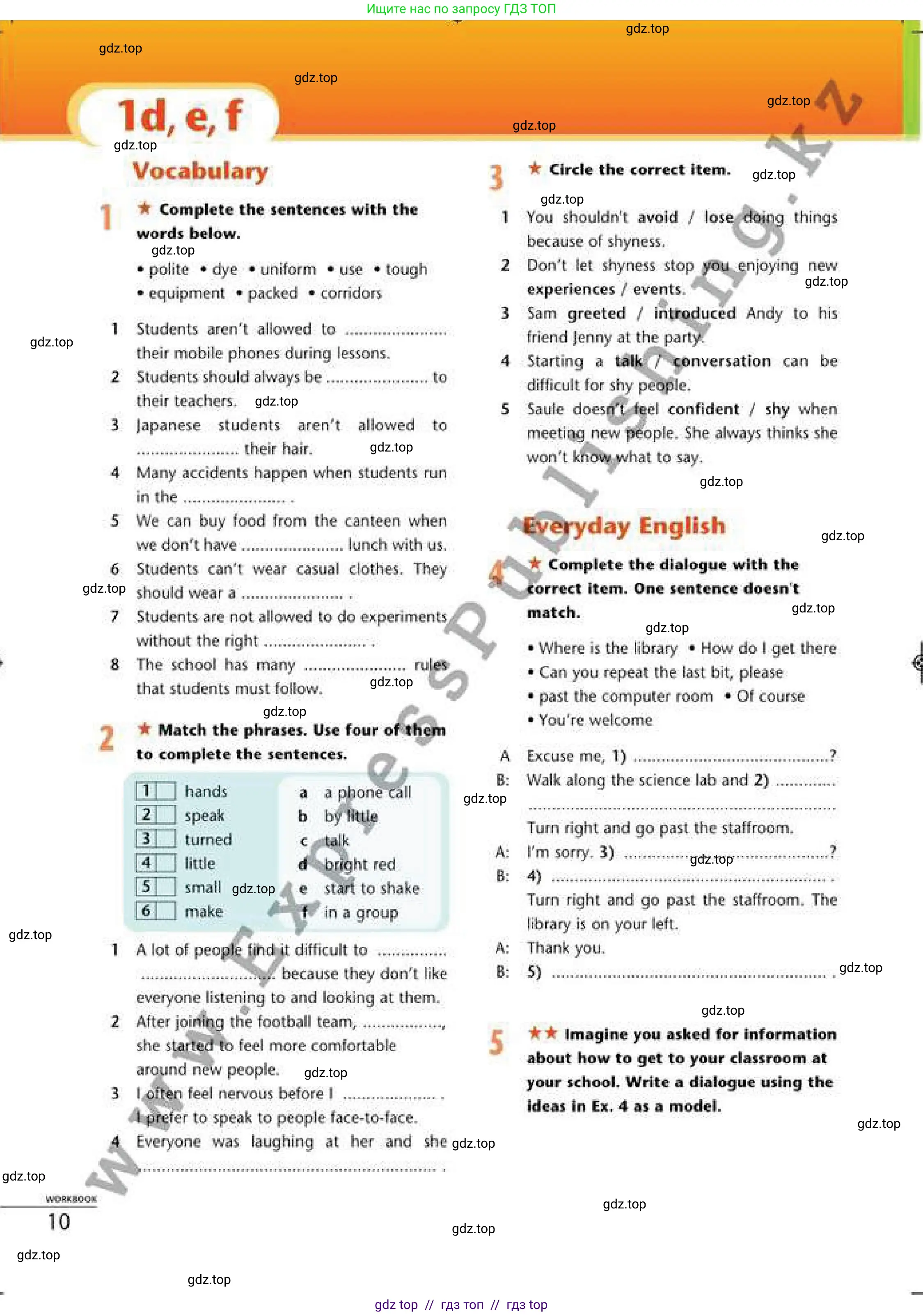 Английский язык (english), 6 класс Рабочая тетрадь (workbook), авторы: Эванс Вирджиния (Evans Virginia), Дули Дженни (Dooley Jenny), Оби Боб (Obee Bob), Мухамеджанова Наталья (Mukhamedjanova Natalya), издательство Express Publishing, Алматы, 2017, зелёного цвета, страница 10