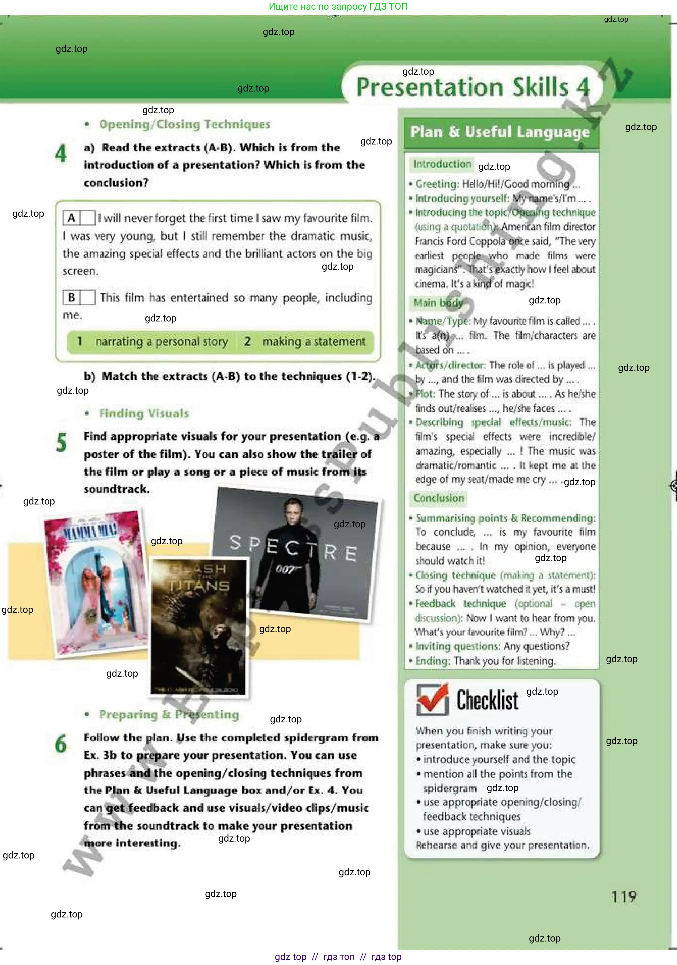 Английский язык (english), 6 класс Рабочая тетрадь (workbook), авторы: Эванс Вирджиния (Evans Virginia), Дули Дженни (Dooley Jenny), Оби Боб (Obee Bob), Мухамеджанова Наталья (Mukhamedjanova Natalya), издательство Express Publishing, Алматы, 2017, зелёного цвета, страница 119