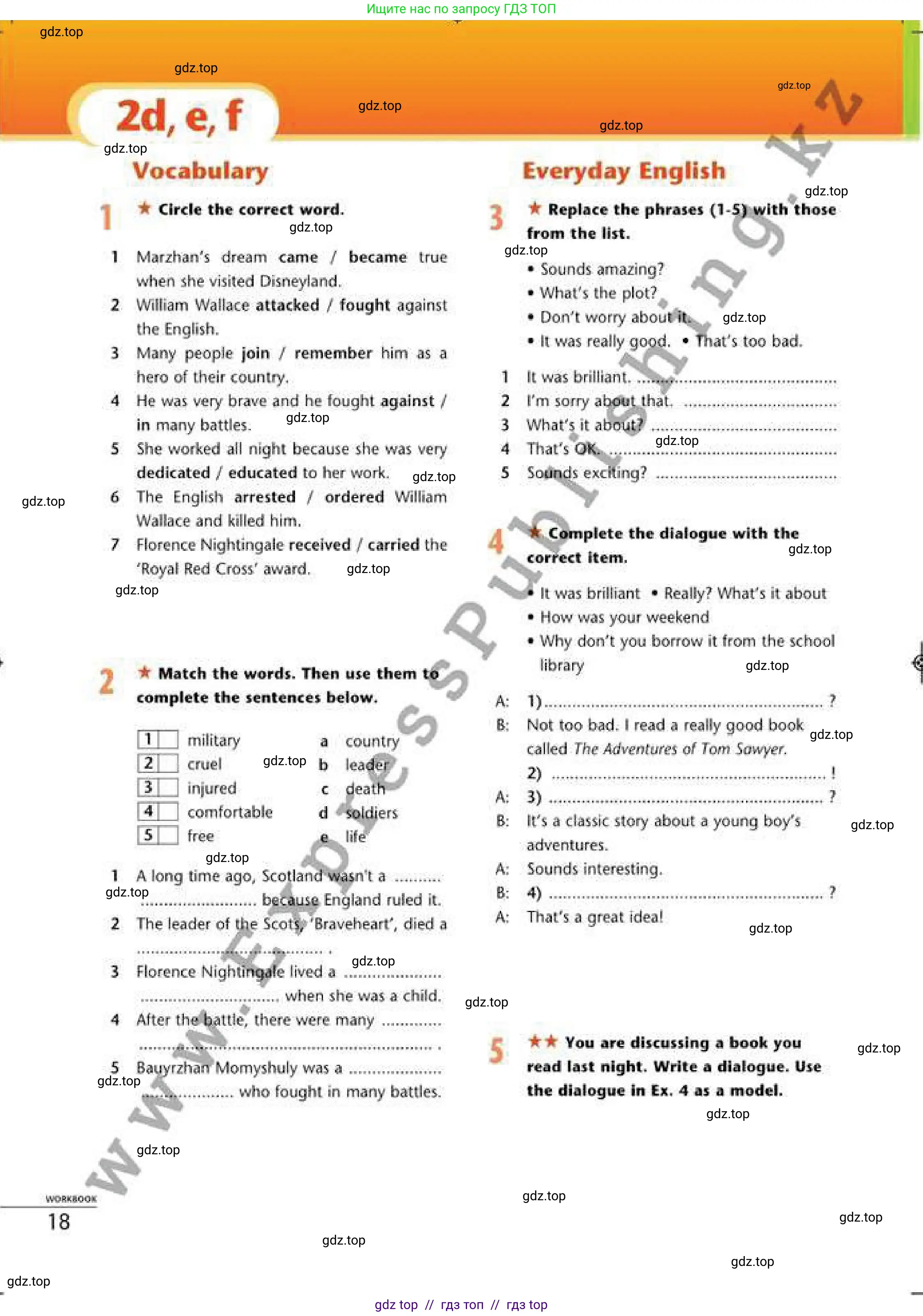 Английский язык (english), 6 класс Рабочая тетрадь (workbook), авторы: Эванс Вирджиния (Evans Virginia), Дули Дженни (Dooley Jenny), Оби Боб (Obee Bob), Мухамеджанова Наталья (Mukhamedjanova Natalya), издательство Express Publishing, Алматы, 2017, зелёного цвета, страница 18