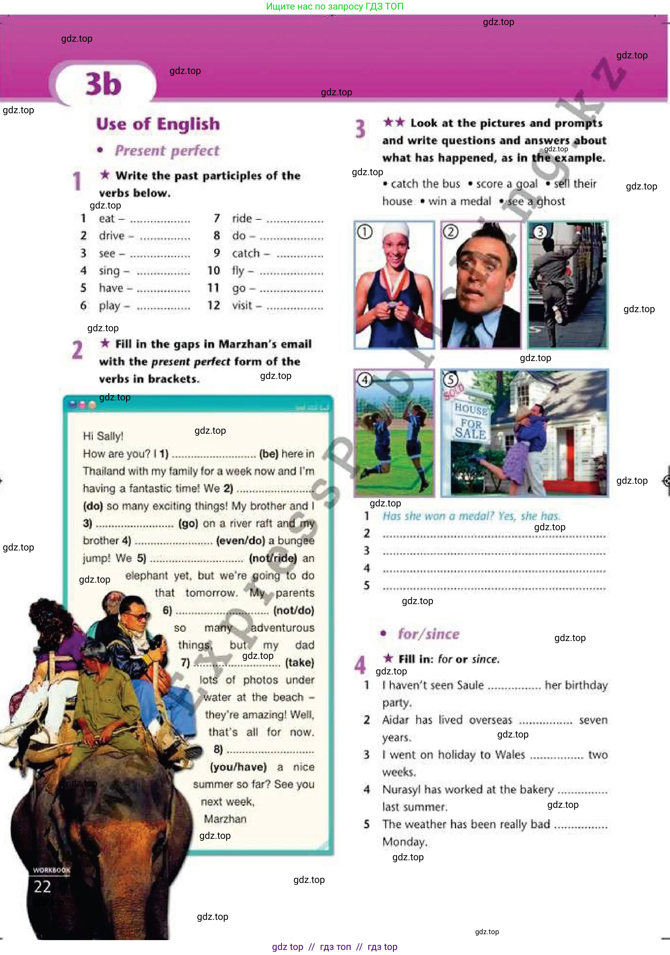 Английский язык (english), 6 класс Рабочая тетрадь (workbook), авторы: Эванс Вирджиния (Evans Virginia), Дули Дженни (Dooley Jenny), Оби Боб (Obee Bob), Мухамеджанова Наталья (Mukhamedjanova Natalya), издательство Express Publishing, Алматы, 2017, зелёного цвета, страница 22