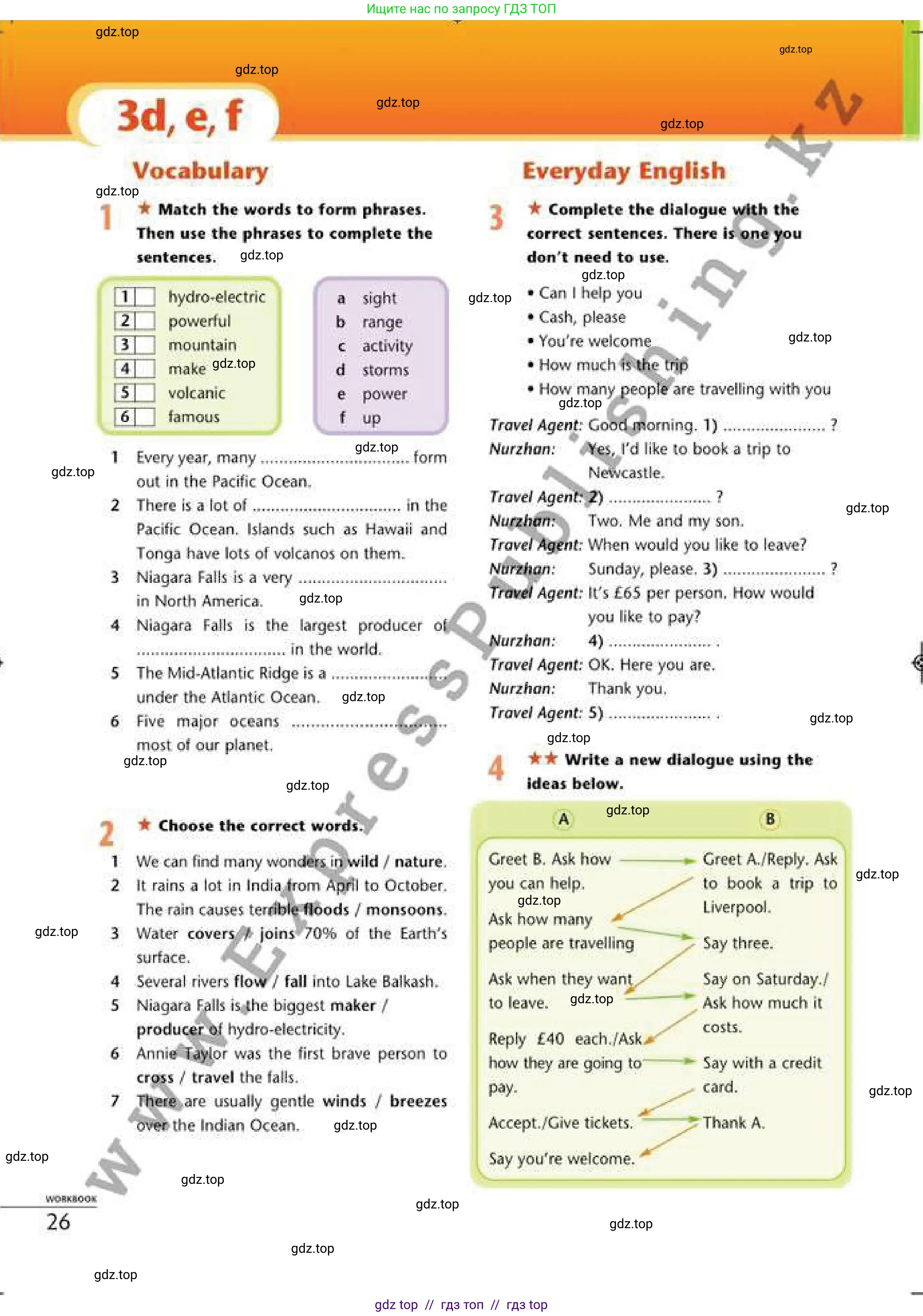 Английский язык (english), 6 класс Рабочая тетрадь (workbook), авторы: Эванс Вирджиния (Evans Virginia), Дули Дженни (Dooley Jenny), Оби Боб (Obee Bob), Мухамеджанова Наталья (Mukhamedjanova Natalya), издательство Express Publishing, Алматы, 2017, зелёного цвета, страница 26