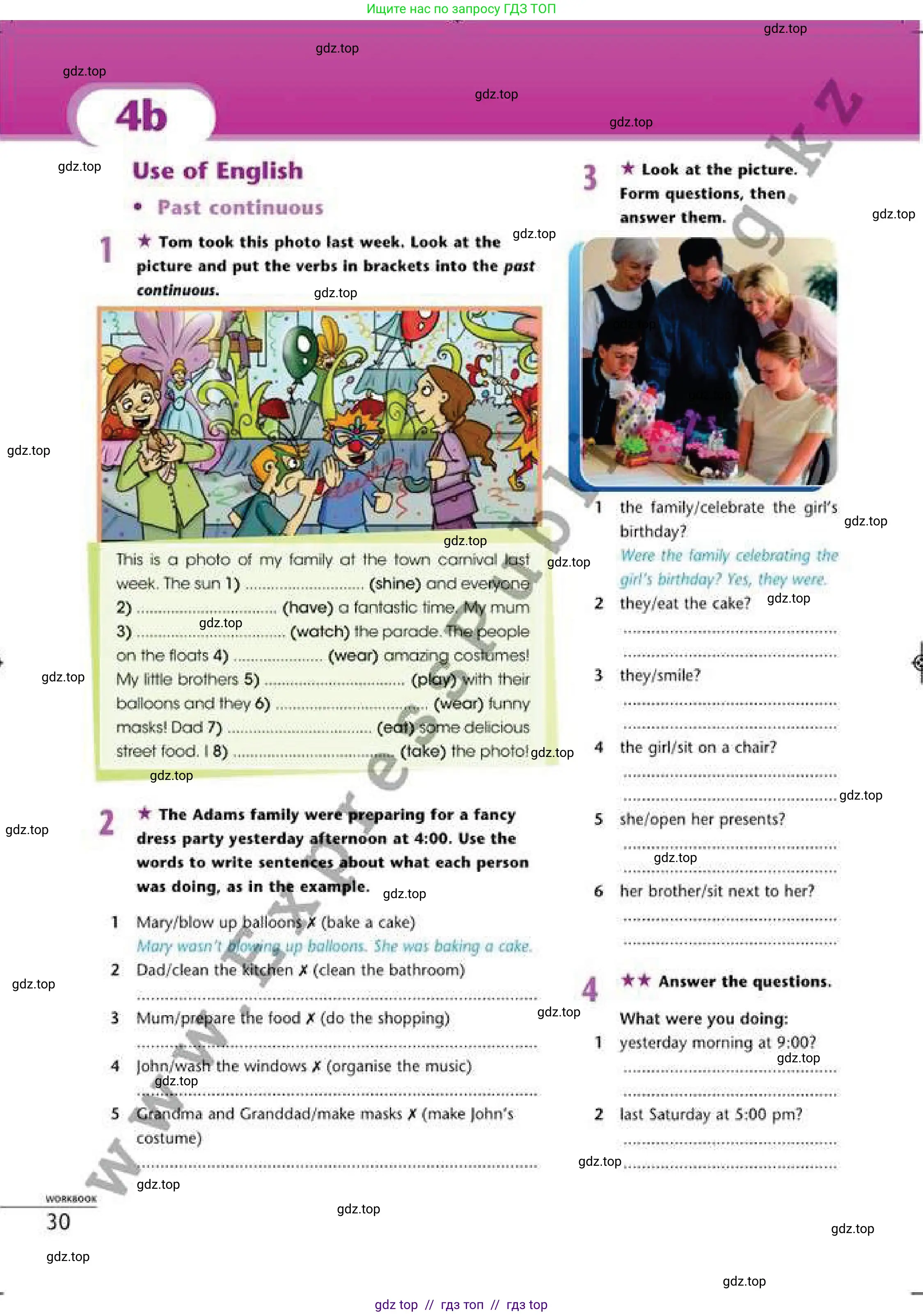 Английский язык (english), 6 класс Рабочая тетрадь (workbook), авторы: Эванс Вирджиния (Evans Virginia), Дули Дженни (Dooley Jenny), Оби Боб (Obee Bob), Мухамеджанова Наталья (Mukhamedjanova Natalya), издательство Express Publishing, Алматы, 2017, зелёного цвета, страница 30