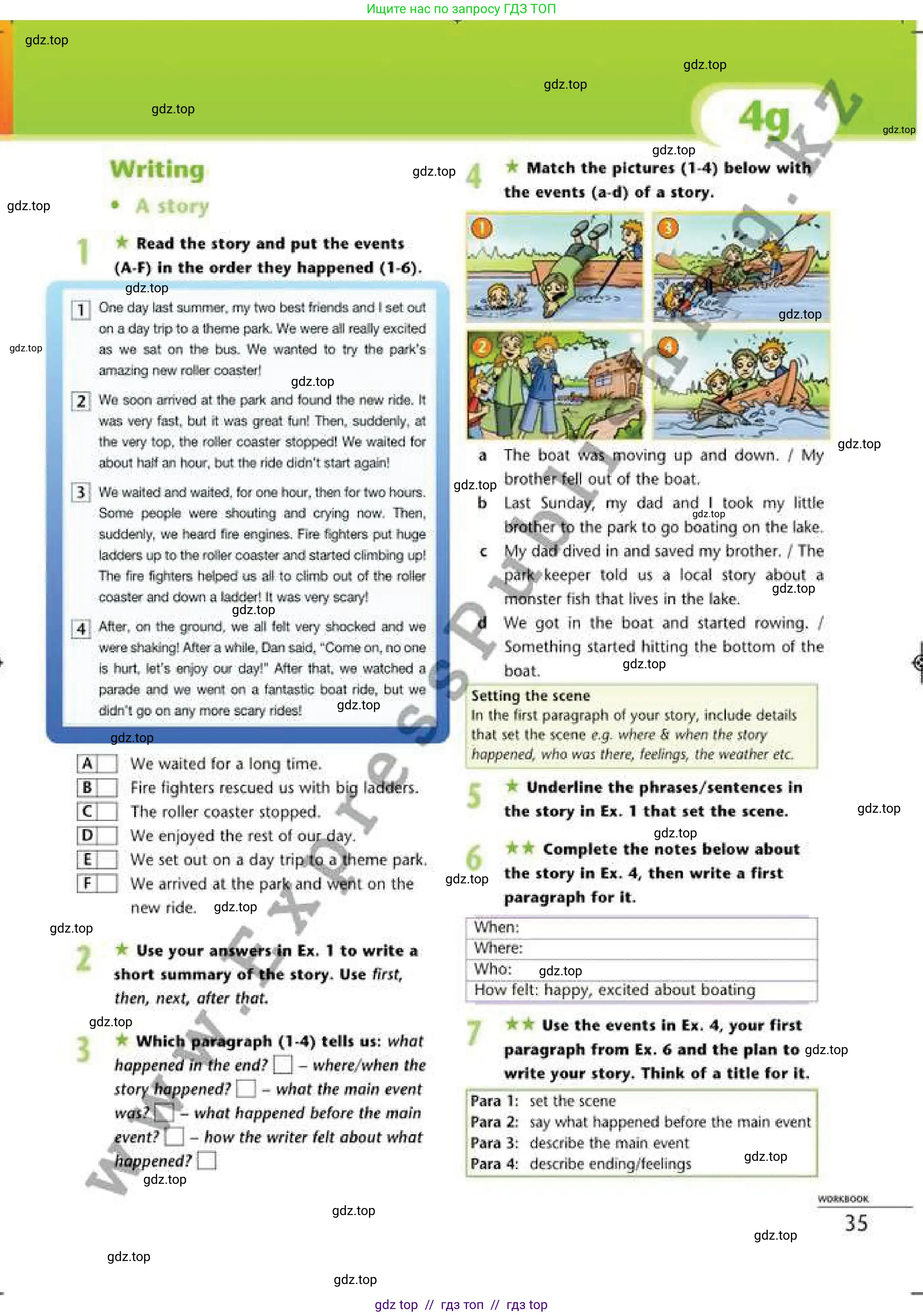Английский язык (english), 6 класс Рабочая тетрадь (workbook), авторы: Эванс Вирджиния (Evans Virginia), Дули Дженни (Dooley Jenny), Оби Боб (Obee Bob), Мухамеджанова Наталья (Mukhamedjanova Natalya), издательство Express Publishing, Алматы, 2017, зелёного цвета, страница 35