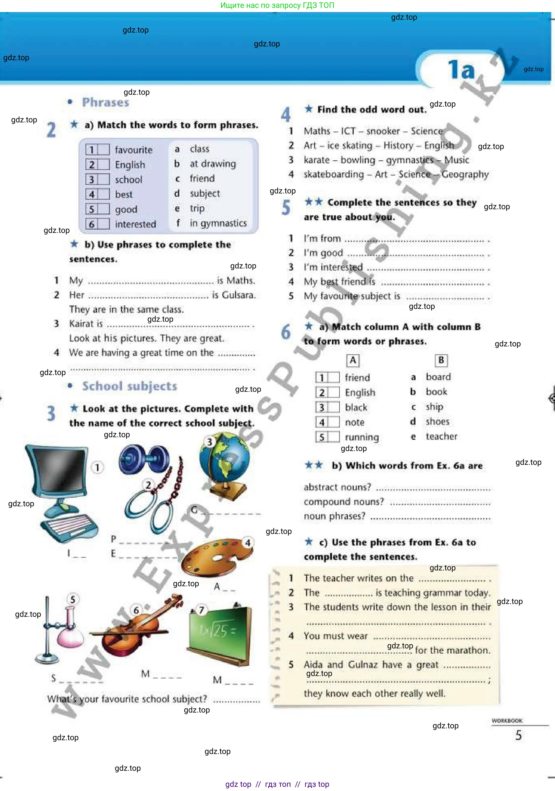 Английский язык (english), 6 класс Рабочая тетрадь (workbook), авторы: Эванс Вирджиния (Evans Virginia), Дули Дженни (Dooley Jenny), Оби Боб (Obee Bob), Мухамеджанова Наталья (Mukhamedjanova Natalya), издательство Express Publishing, Алматы, 2017, зелёного цвета, страница 5