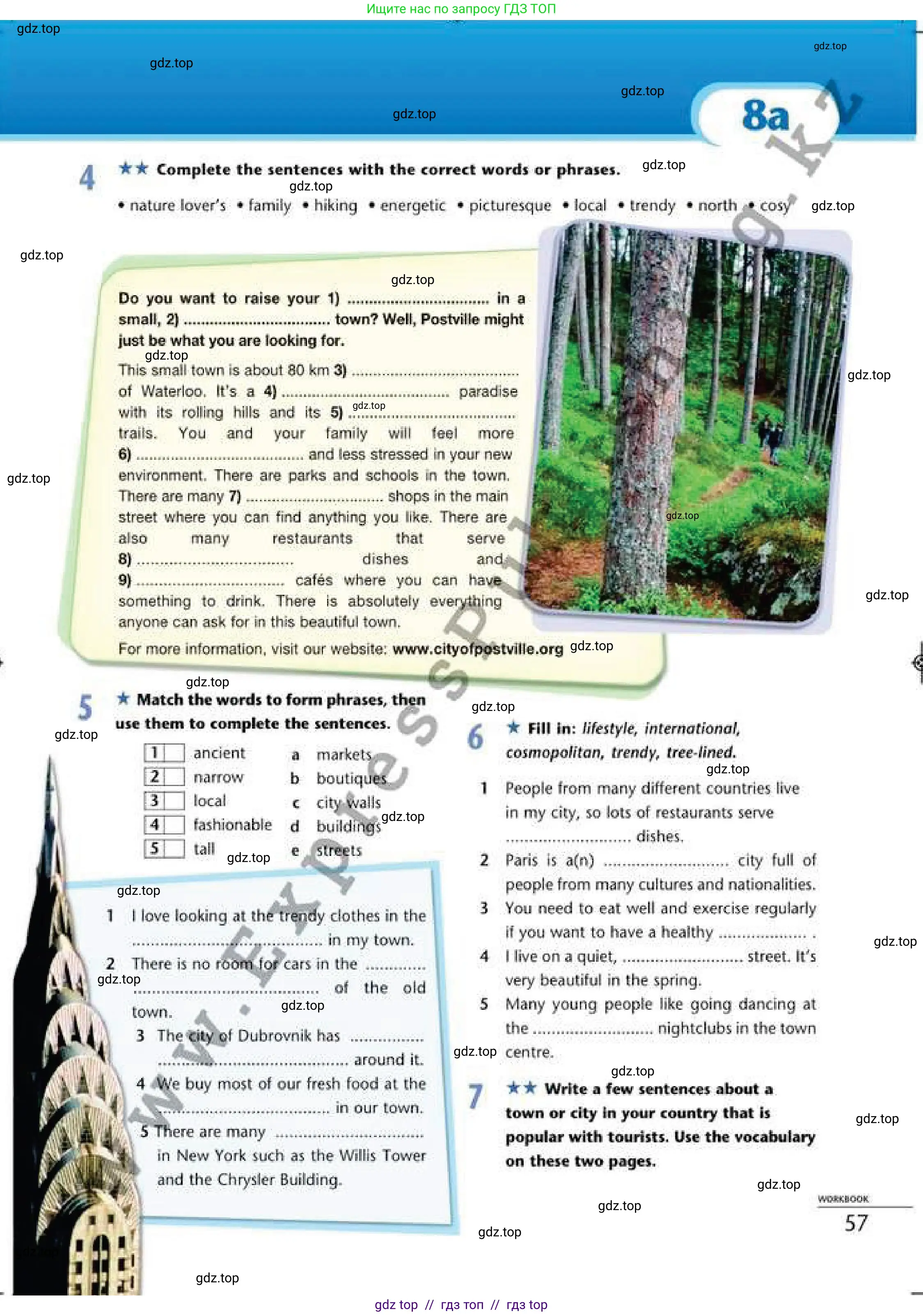 Английский язык (english), 6 класс Рабочая тетрадь (workbook), авторы: Эванс Вирджиния (Evans Virginia), Дули Дженни (Dooley Jenny), Оби Боб (Obee Bob), Мухамеджанова Наталья (Mukhamedjanova Natalya), издательство Express Publishing, Алматы, 2017, зелёного цвета, страница 57