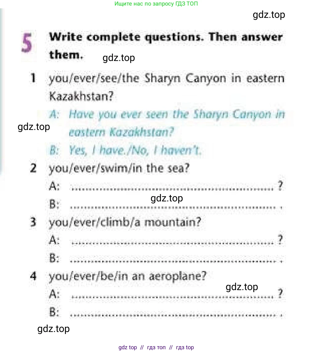 Английский язык (english), 6 класс Учебник (Student's book), авторы: Эванс Вирджиния (Evans Virginia), Дули Дженни (Dooley Jenny), Оби Боб (Obee Bob), Мухамеджанова Наталья (Mukhamedjanova Natalya), издательство Express Publishing, Алматы, 2018, зелёного цвета, страница 32, номер 5, Условие
