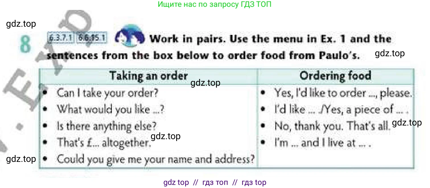 Английский язык (english), 6 класс Учебник (Student's book), авторы: Эванс Вирджиния (Evans Virginia), Дули Дженни (Dooley Jenny), Оби Боб (Obee Bob), Мухамеджанова Наталья (Mukhamedjanova Natalya), издательство Express Publishing, Алматы, 2018, зелёного цвета, страница 59, номер 8, Условие