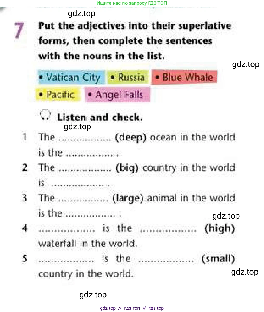 Английский язык (english), 6 класс Учебник (Student's book), авторы: Эванс Вирджиния (Evans Virginia), Дули Дженни (Dooley Jenny), Оби Боб (Obee Bob), Мухамеджанова Наталья (Mukhamedjanova Natalya), издательство Express Publishing, Алматы, 2018, зелёного цвета, страница 102, номер 7, Условие