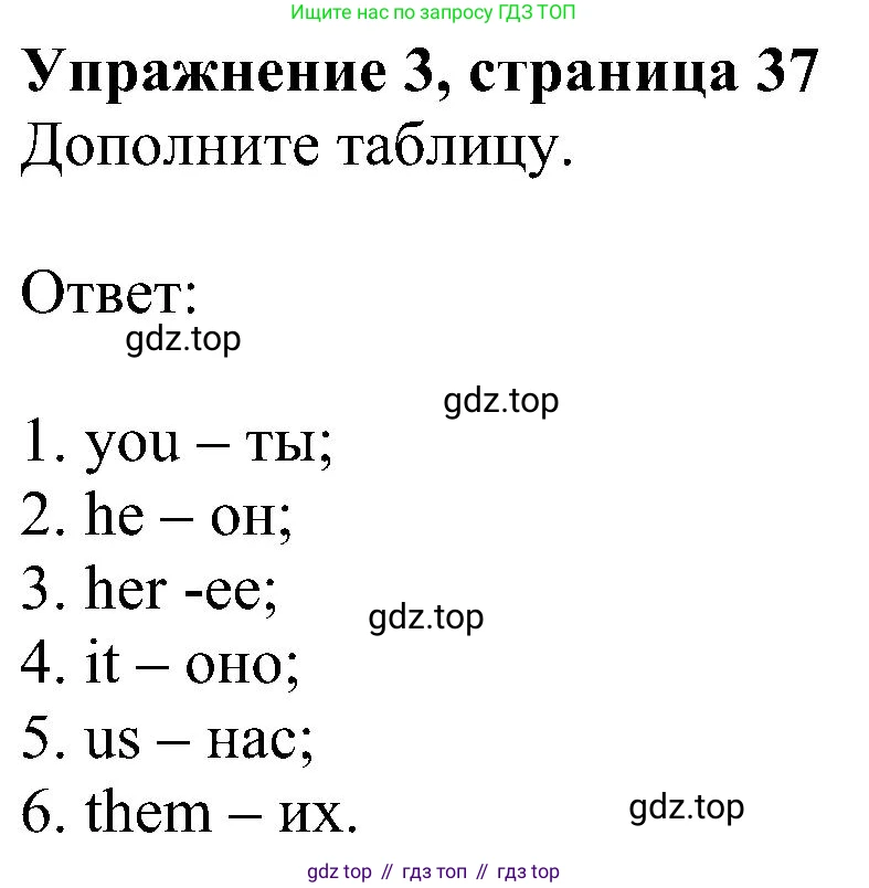 ГДЗ Английский язык (english), 6 класс рабочая тетрадь, авторы: Комарова Юлия Александровна, Ларионова Ирина Владимировна, издательство Русское слово, Москва, 2022, розового цвета, страница 37, номер 3, Решение