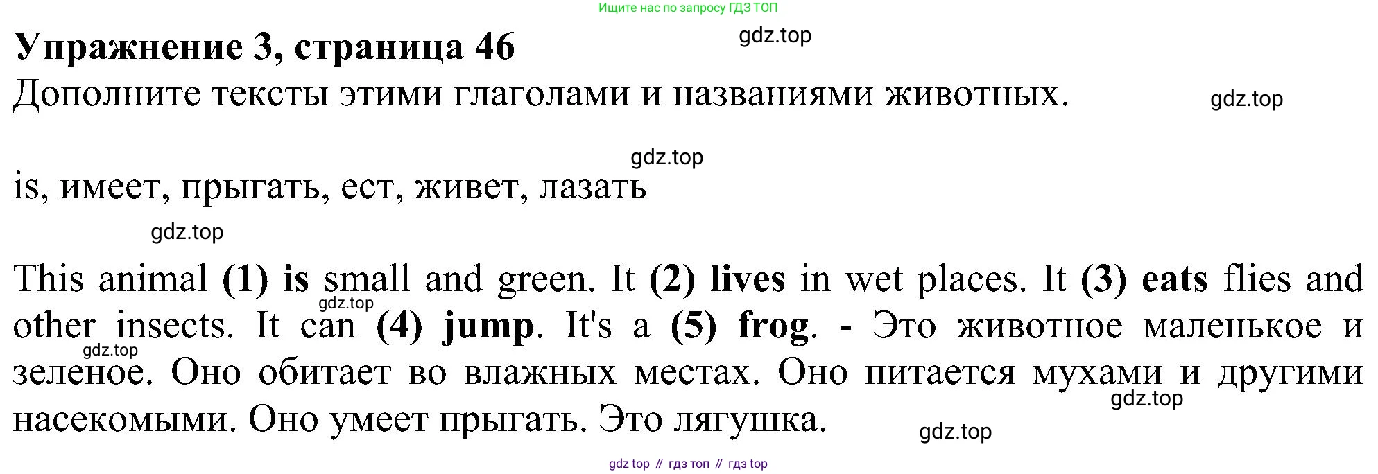 ГДЗ Английский язык (english), 6 класс рабочая тетрадь, авторы: Комарова Юлия Александровна, Ларионова Ирина Владимировна, издательство Русское слово, Москва, 2022, розового цвета, страница 46, номер 3, Решение