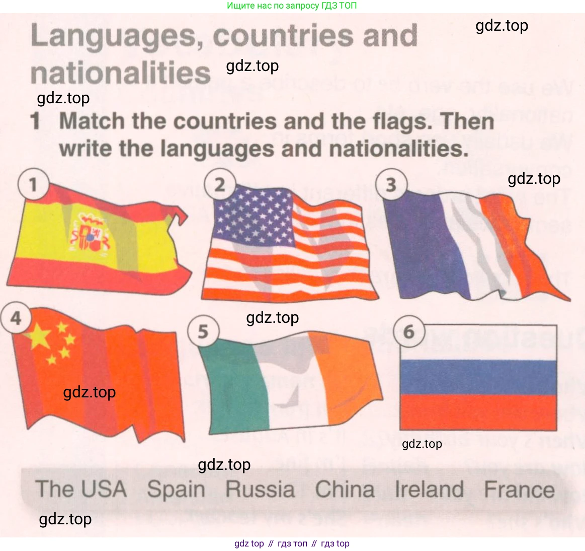 ГДЗ Английский язык (english), 6 класс Учебник (Student's book), авторы: Комарова Юлия Александровна, Ларионова Ирина Владимировна, издательство Русское слово, Москва, 2022, розового цвета, страница 20, номер 1, Условие