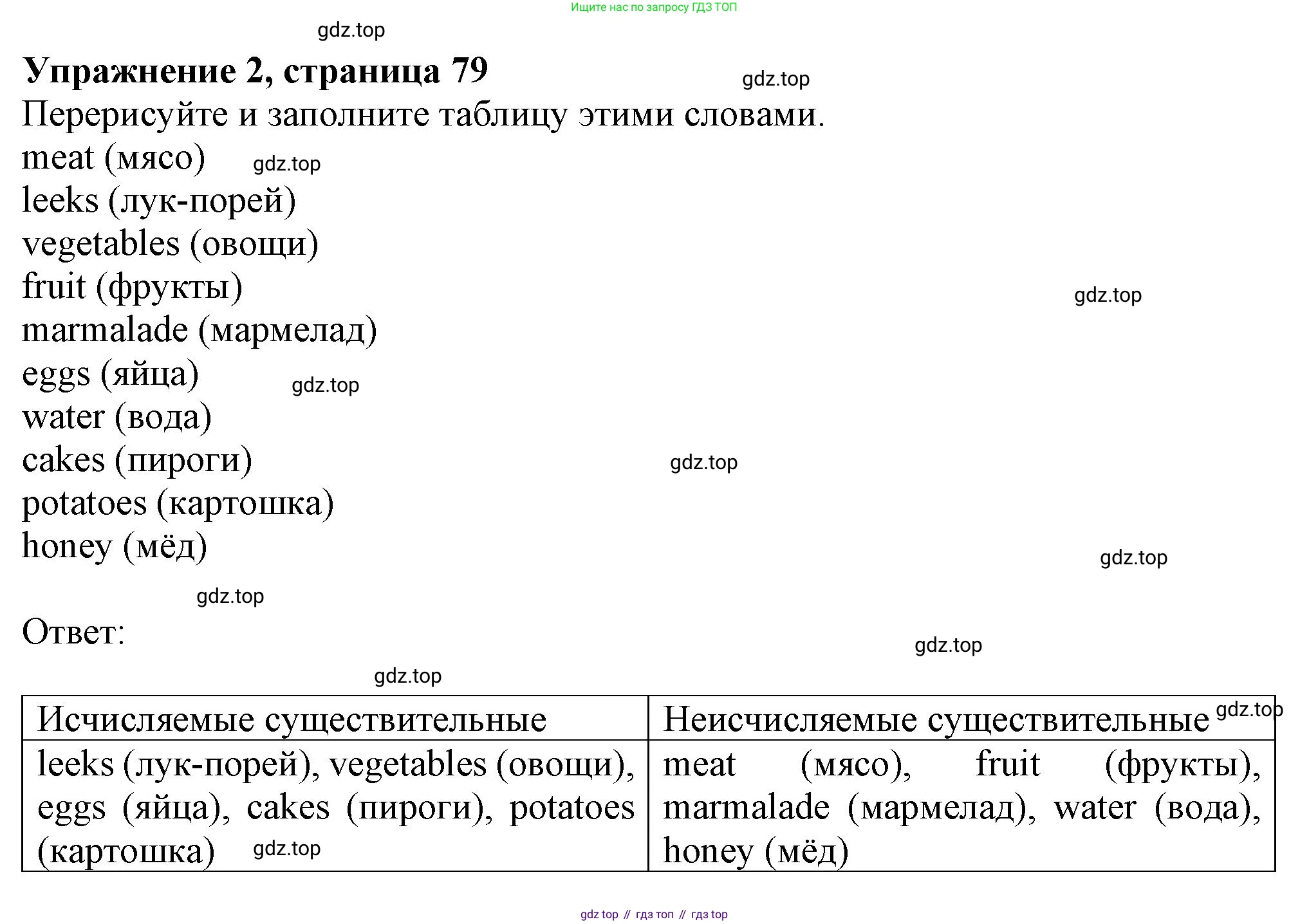 ГДЗ Английский язык (english), 6 класс Учебник (Student's book), авторы: Комарова Юлия Александровна, Ларионова Ирина Владимировна, издательство Русское слово, Москва, 2022, розового цвета, страница 79, номер 2, Решение