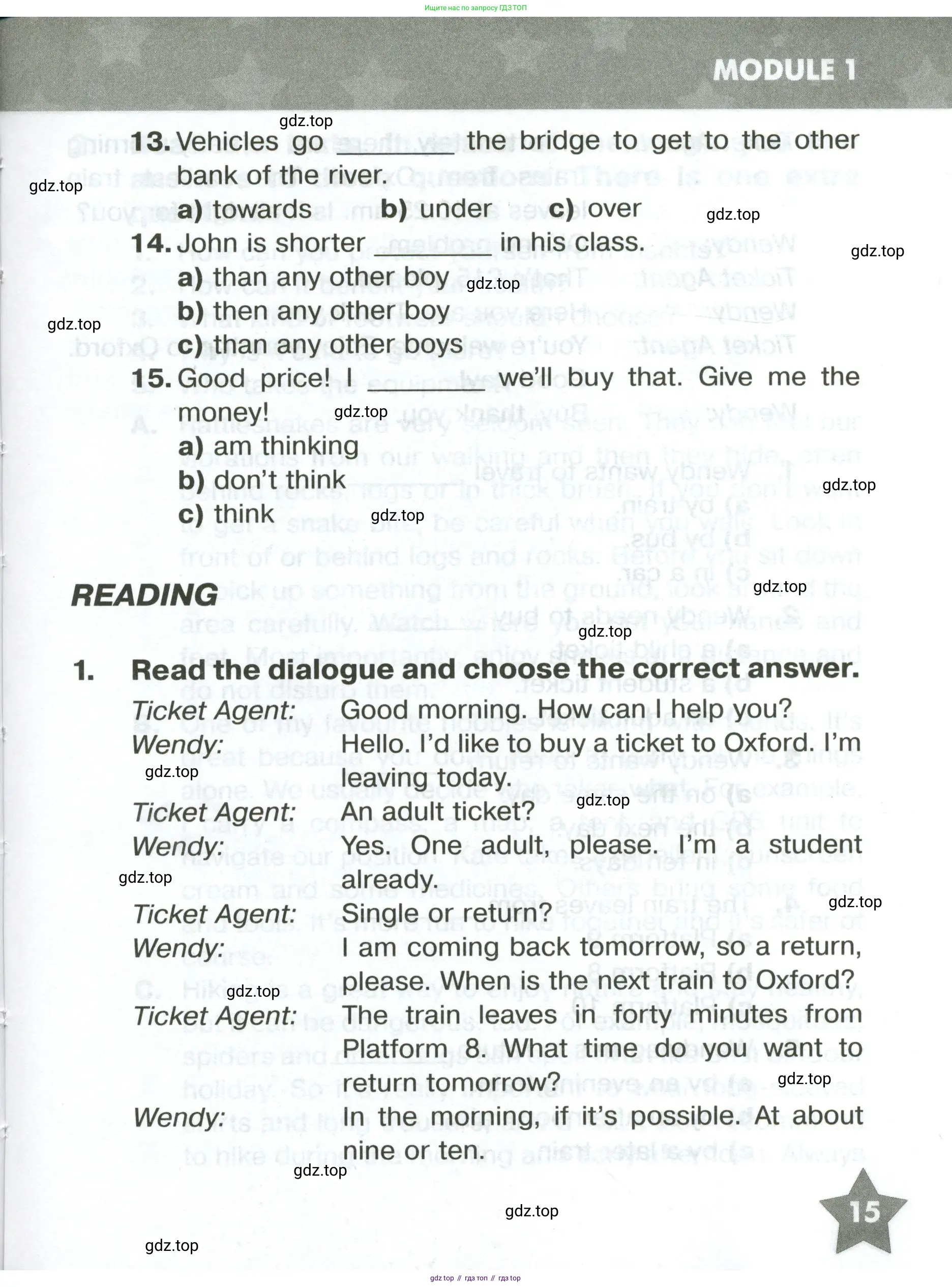 Английский язык (english), 6 класс Тренировочные упражнения в формате ОГЭ (ГИА), авторы: Комиссаров Константин Вячеславович, Кирдяева Ольга Ивановна, издательство Просвещение, Москва, 2023, белого цвета, страница 15