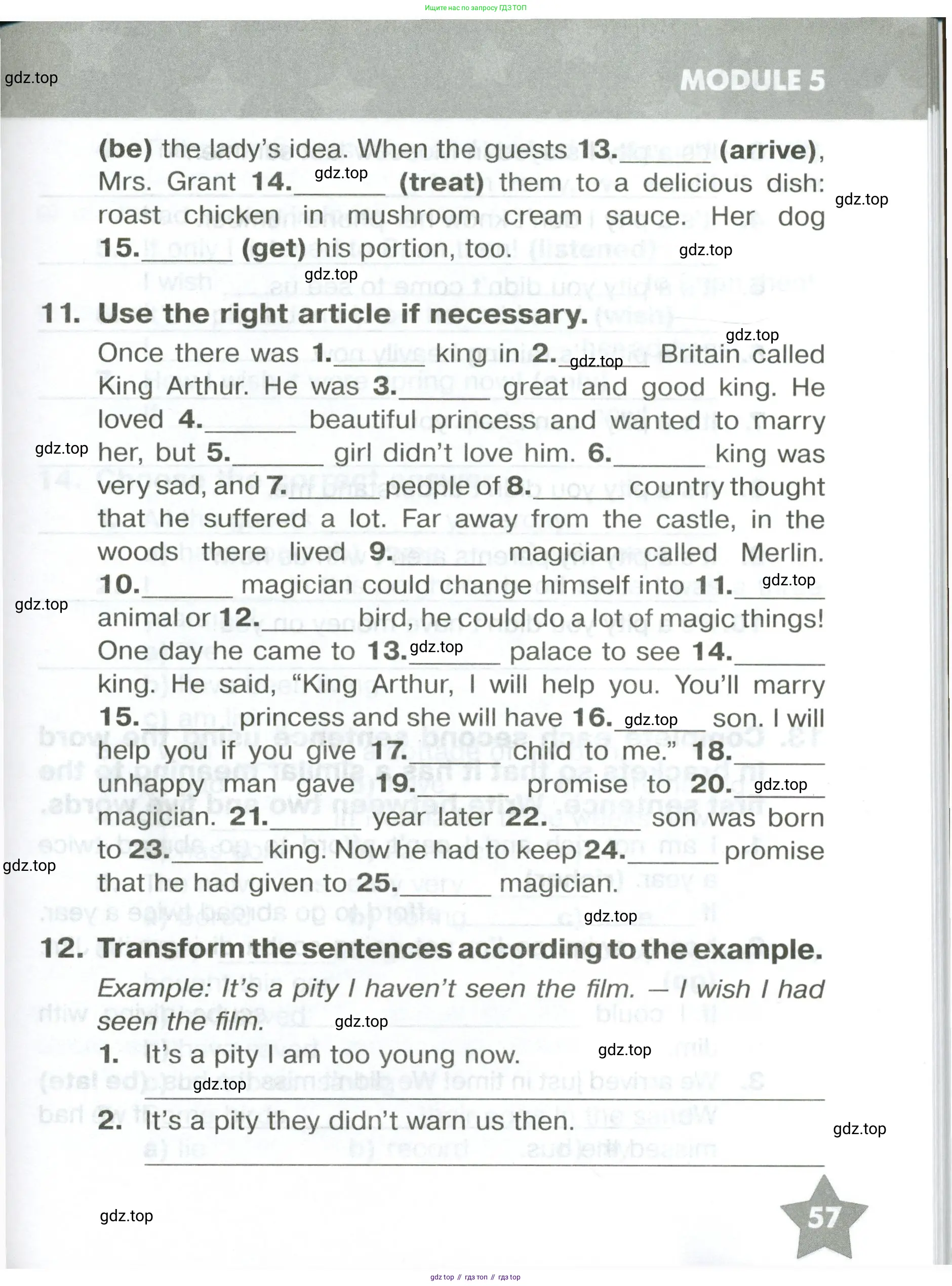 Английский язык (english), 6 класс Тренировочные упражнения в формате ОГЭ (ГИА), авторы: Комиссаров Константин Вячеславович, Кирдяева Ольга Ивановна, издательство Просвещение, Москва, 2023, белого цвета, страница 57