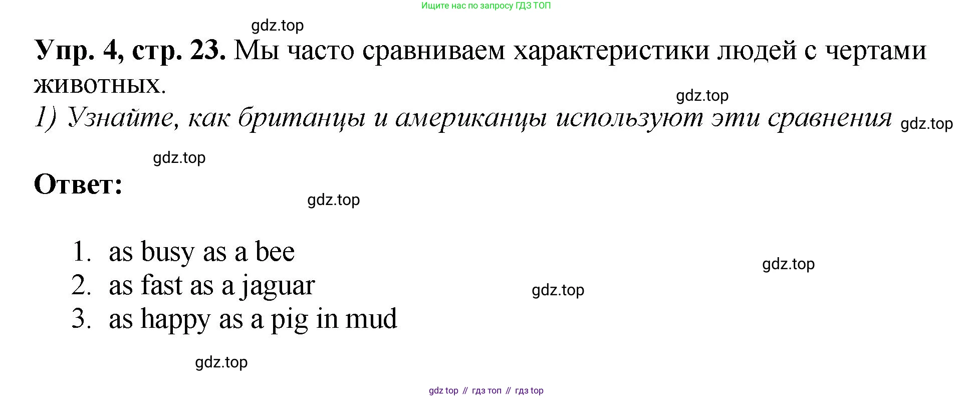 ГДЗ Английский язык (english), 6 класс рабочая тетрадь (activity book), авторы: Кузовлев Владимир Петрович (Kuzovlev Vladimir), Лапа Наталья Михайловна, Перегудова Эльвира Шакировна, Костина Ирина Павловна, Дуванова Ольга Викторовна, Кузнецова Елена Вячеславовна, издательство Просвещение, Москва, 2023, оранжевого цвета, страница 23, номер 4, Решение