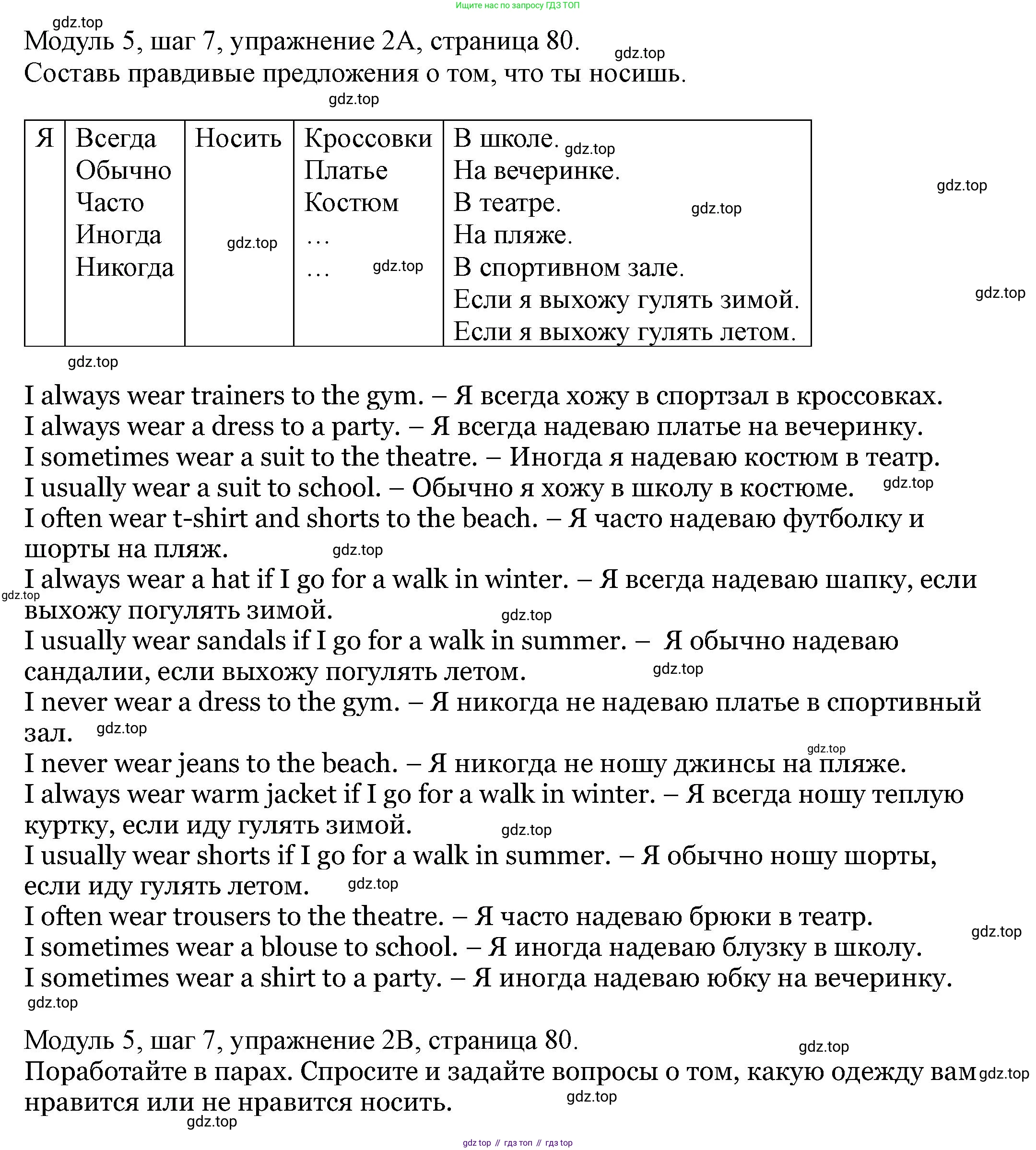 Английский язык (english), 6 класс Учебник, авторы: Афанасьева Ольга Васильевна (Afanasyeva Olga), Михеева Ирина Владимировна (Mikheeva Irina), Баранова Ксения Михайловна (Baranova Ksenia), издательство Просвещение, Москва, 2023, Часть 2, страница 80, номер 2, Решение