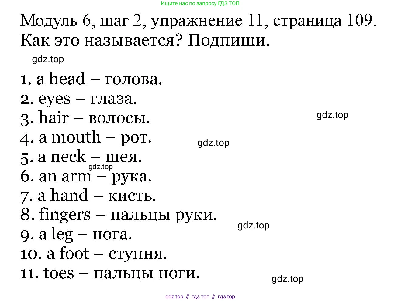 Английский язык (english), 6 класс Учебник, авторы: Афанасьева Ольга Васильевна (Afanasyeva Olga), Михеева Ирина Владимировна (Mikheeva Irina), Баранова Ксения Михайловна (Baranova Ksenia), издательство Просвещение, Москва, 2023, Часть 2, страница 109, номер 11, Решение