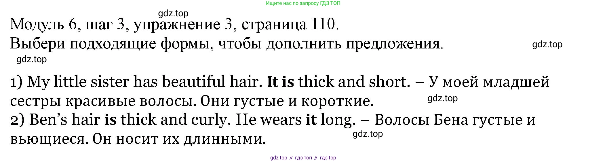 Английский язык (english), 6 класс Учебник, авторы: Афанасьева Ольга Васильевна (Afanasyeva Olga), Михеева Ирина Владимировна (Mikheeva Irina), Баранова Ксения Михайловна (Baranova Ksenia), издательство Просвещение, Москва, 2023, Часть 2, страница 110, номер 3, Решение