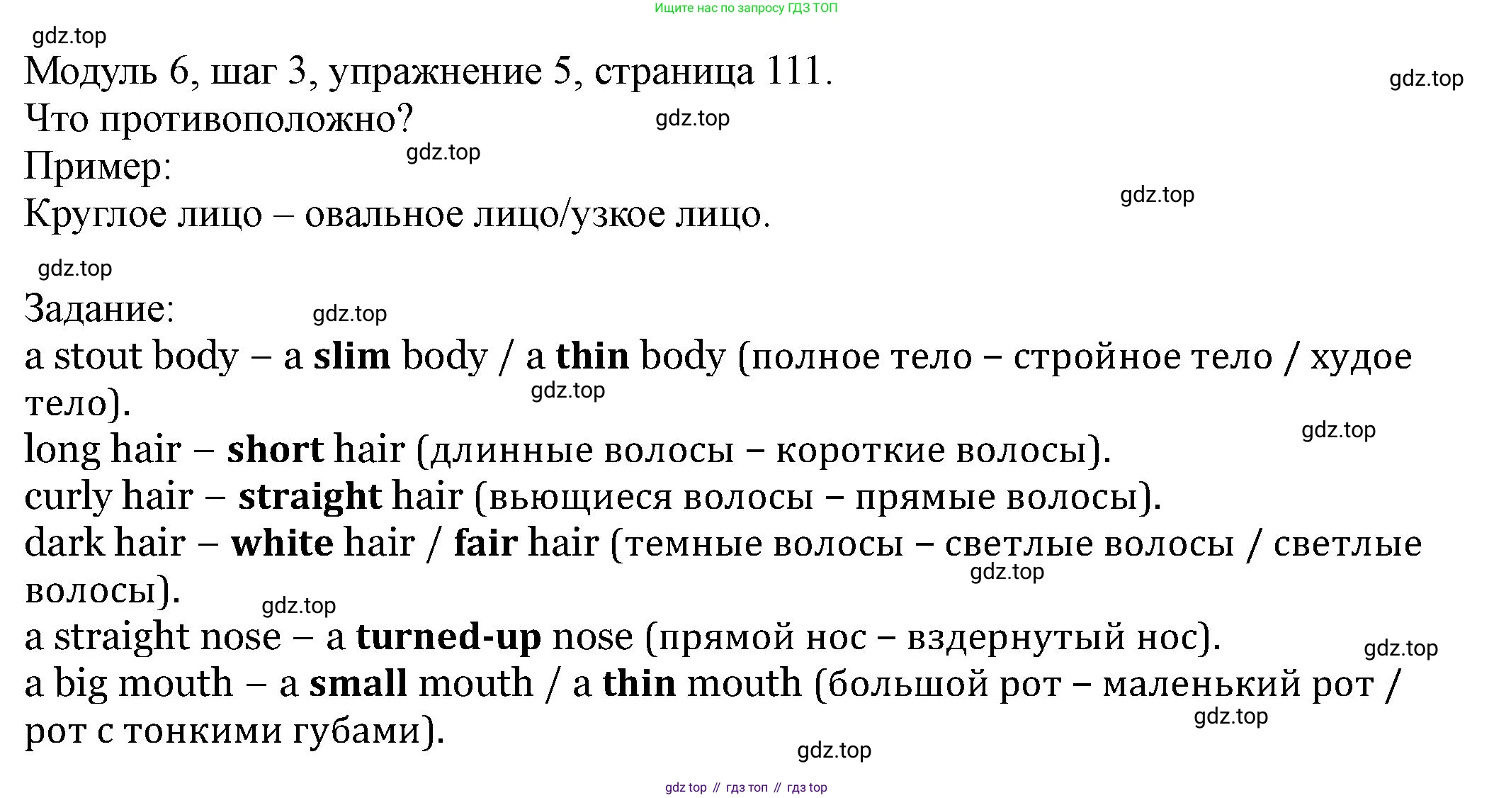 Английский язык (english), 6 класс Учебник, авторы: Афанасьева Ольга Васильевна (Afanasyeva Olga), Михеева Ирина Владимировна (Mikheeva Irina), Баранова Ксения Михайловна (Baranova Ksenia), издательство Просвещение, Москва, 2023, Часть 2, страница 111, номер 5, Решение