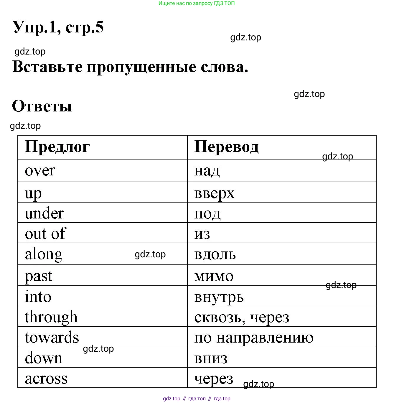 ГДЗ Английский язык (english), 6 класс сборник грамматических упражнений, автор: Смирнов Алексей Валерьевич, издательство Просвещение, Москва, 2023, оранжевого цвета, страница 5, номер 1, Решение