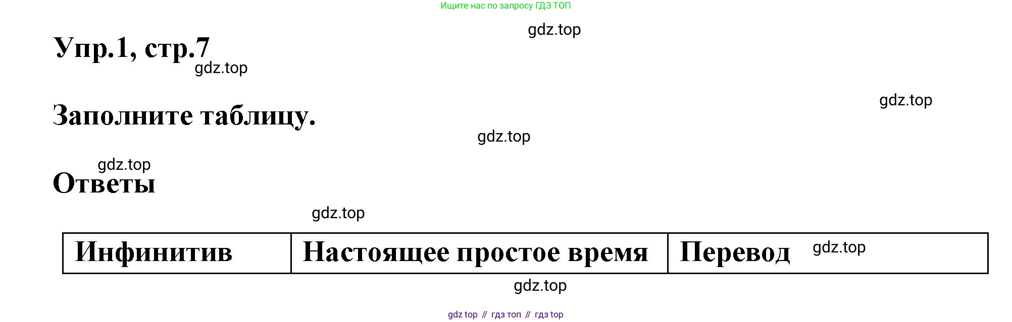ГДЗ Английский язык (english), 6 класс сборник грамматических упражнений, автор: Смирнов Алексей Валерьевич, издательство Просвещение, Москва, 2023, оранжевого цвета, страница 7, номер 1, Решение
