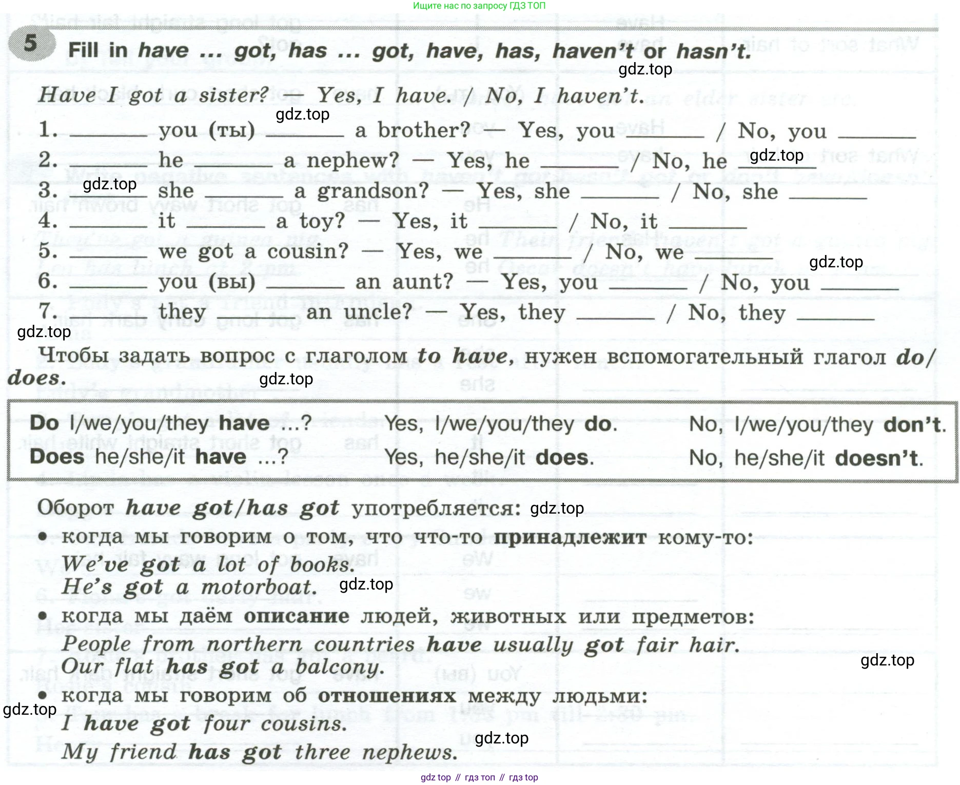 Английский язык (english), 6 класс Грамматический тренажёр, автор: Тимофеева Светлана Леонидовна, издательство Просвещение, Москва, 2023, зелёного цвета, страница 23, номер 5, Условие 2023-2027