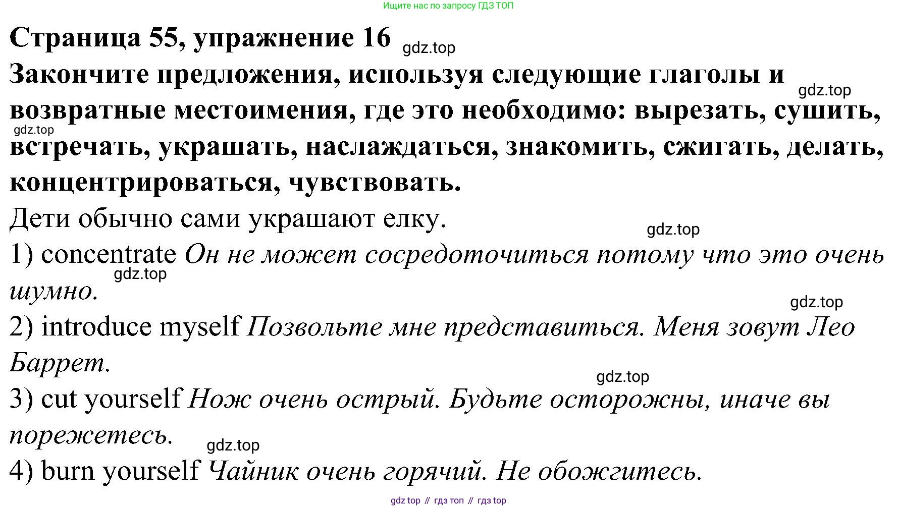 Английский язык (english), 6 класс Грамматический тренажёр, автор: Тимофеева Светлана Леонидовна, издательство Просвещение, Москва, 2023, зелёного цвета, страница 55, номер 16, Решение 1 (2023-2027)