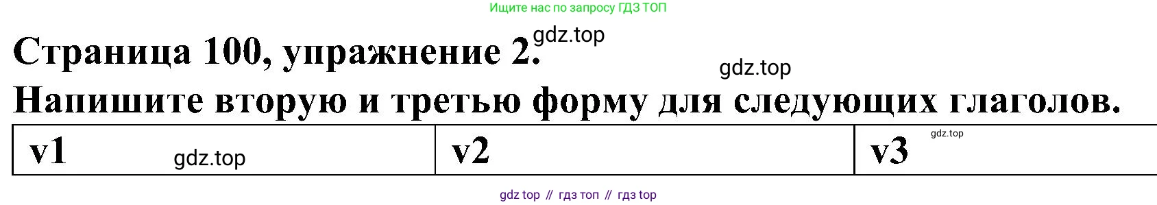 Английский язык (english), 6 класс Грамматический тренажёр, автор: Тимофеева Светлана Леонидовна, издательство Просвещение, Москва, 2023, зелёного цвета, страница 100, номер 2, Решение 1 (2023-2027)