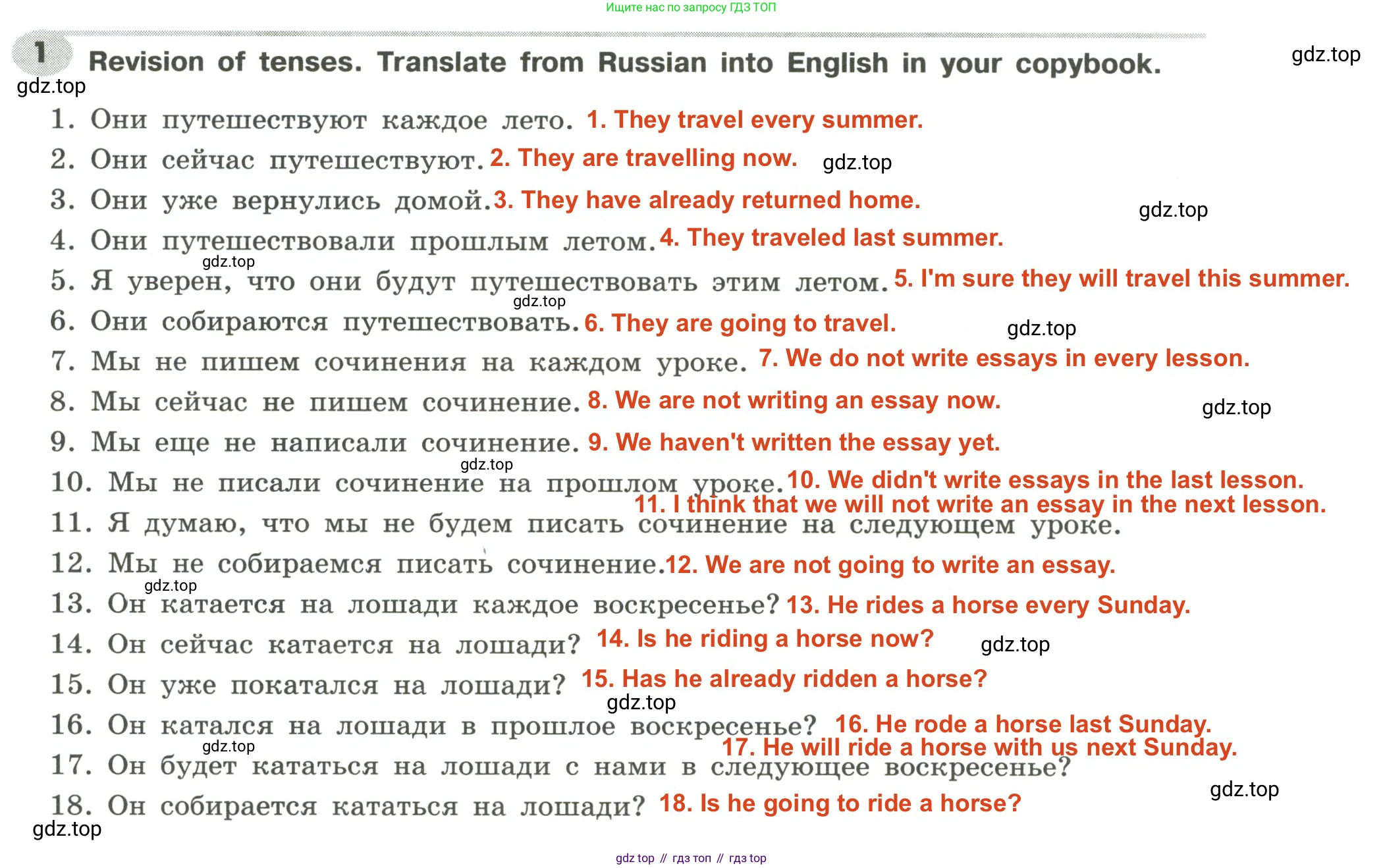 Английский язык (english), 6 класс Грамматический тренажёр, автор: Тимофеева Светлана Леонидовна, издательство Просвещение, Москва, 2023, зелёного цвета, страница 21, номер 1, Решение 2 (2023-2027)