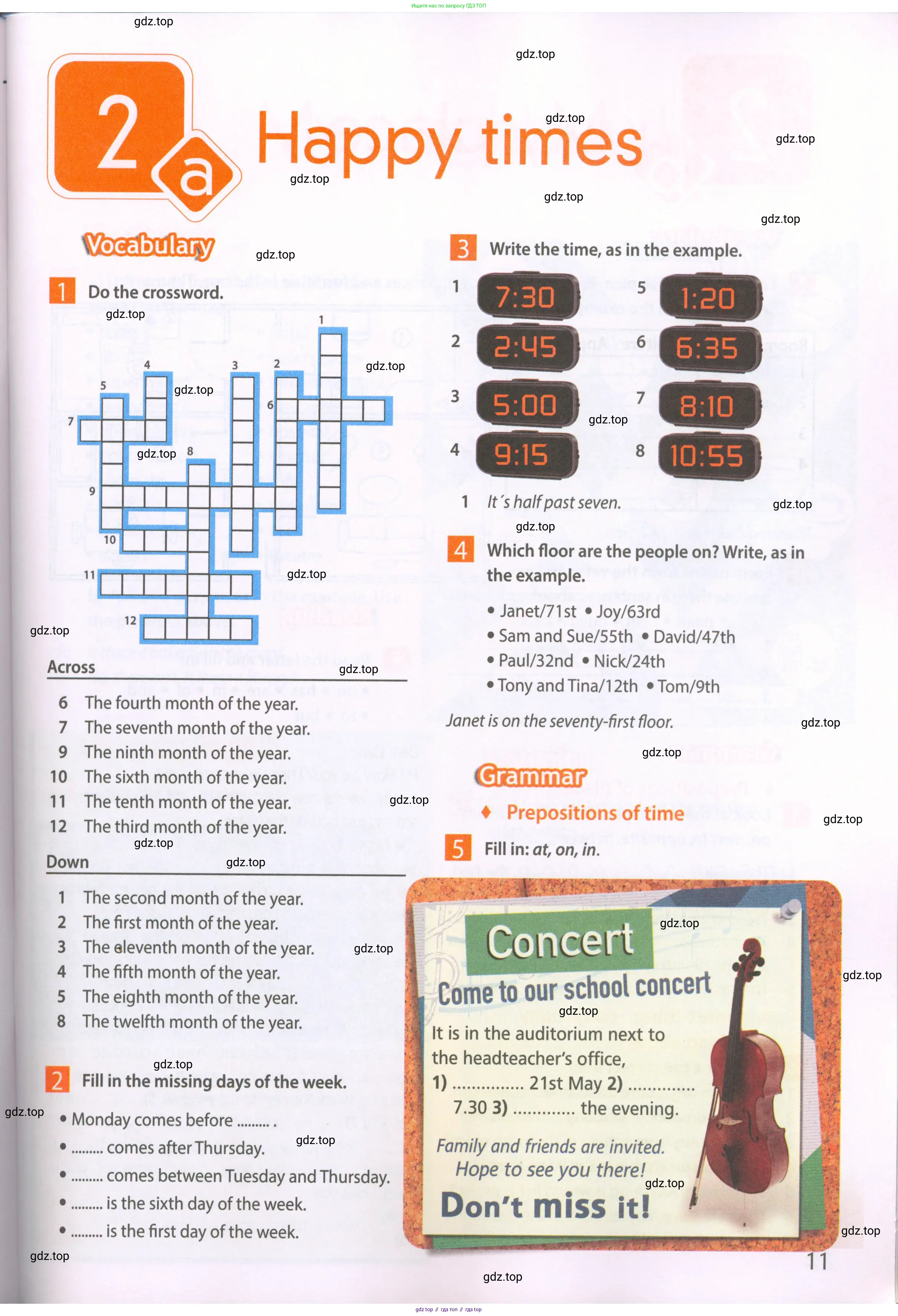 Английский язык (english), 6 класс Рабочая тетрадь (workbook), авторы: Ваулина Юлия Евгеньевна (Vaulina Julia), Дули Дженни (Dooley Jenny), Подоляко Ольга Евгеньевна (Podolyako Olga), Эванс Вирджиния (Evans Virginia), издательство Просвещение, Москва, 2023, зелёного цвета, страница 11