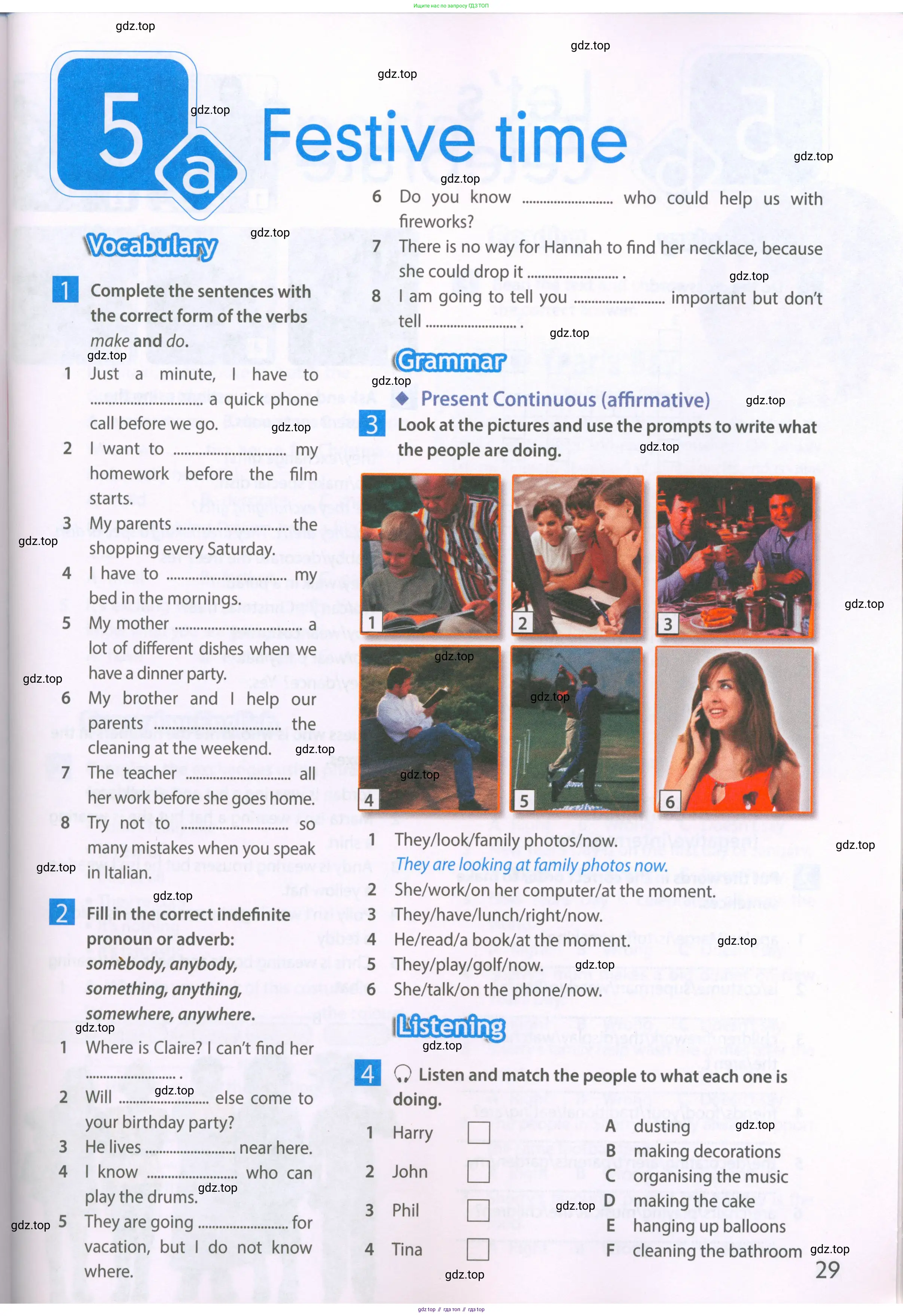 Английский язык (english), 6 класс Рабочая тетрадь (workbook), авторы: Ваулина Юлия Евгеньевна (Vaulina Julia), Дули Дженни (Dooley Jenny), Подоляко Ольга Евгеньевна (Podolyako Olga), Эванс Вирджиния (Evans Virginia), издательство Просвещение, Москва, 2023, зелёного цвета, страница 29