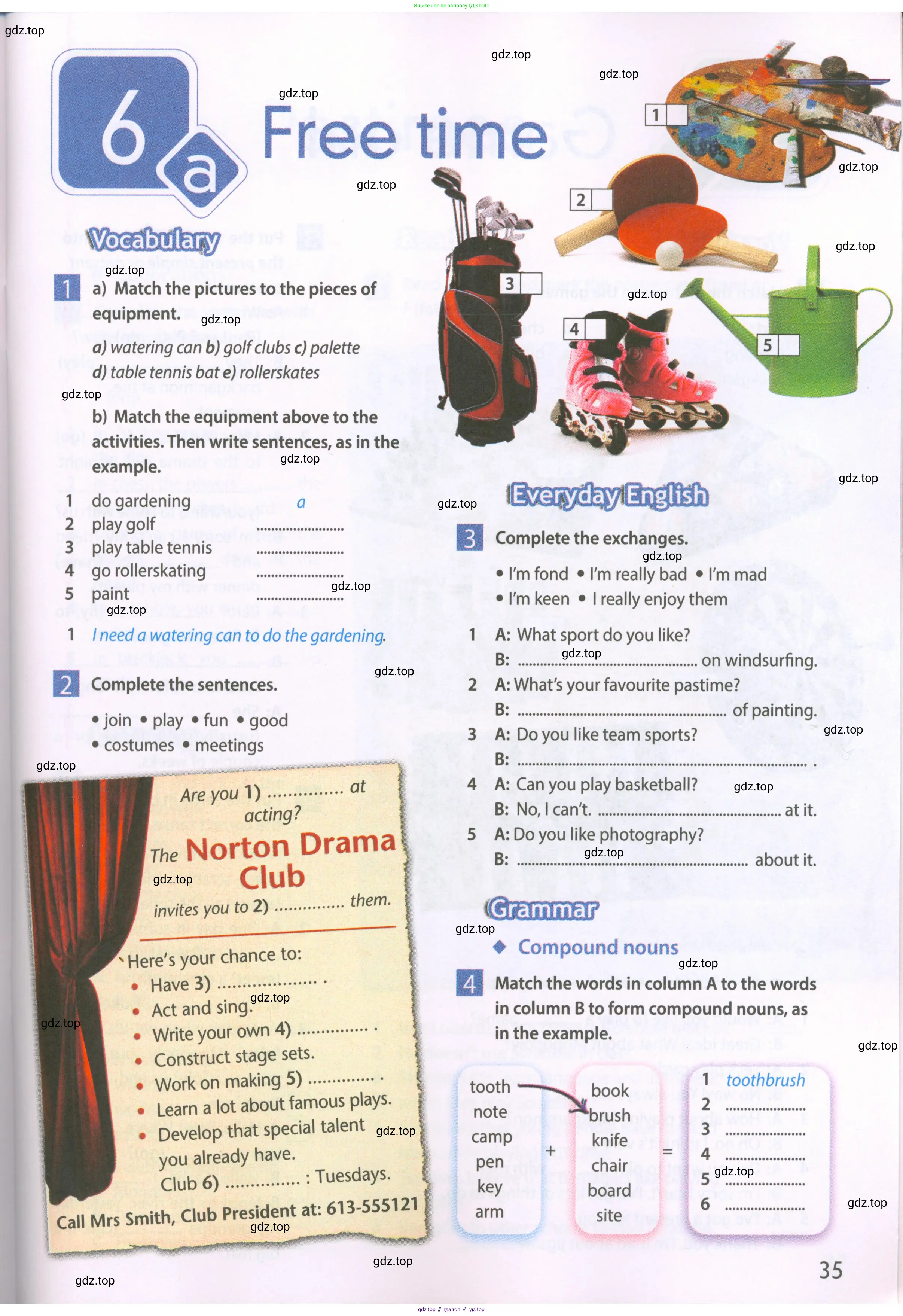 Английский язык (english), 6 класс Рабочая тетрадь (workbook), авторы: Ваулина Юлия Евгеньевна (Vaulina Julia), Дули Дженни (Dooley Jenny), Подоляко Ольга Евгеньевна (Podolyako Olga), Эванс Вирджиния (Evans Virginia), издательство Просвещение, Москва, 2023, зелёного цвета, страница 35